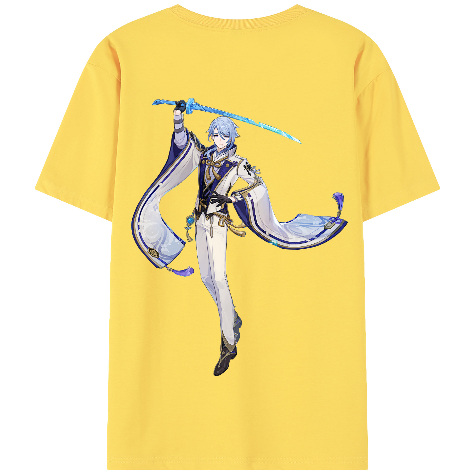 げんし神 神里綾人 かみさとあやと genshin Kamisato Ayato 綿100％半袖Tシャツ（背面プリント）