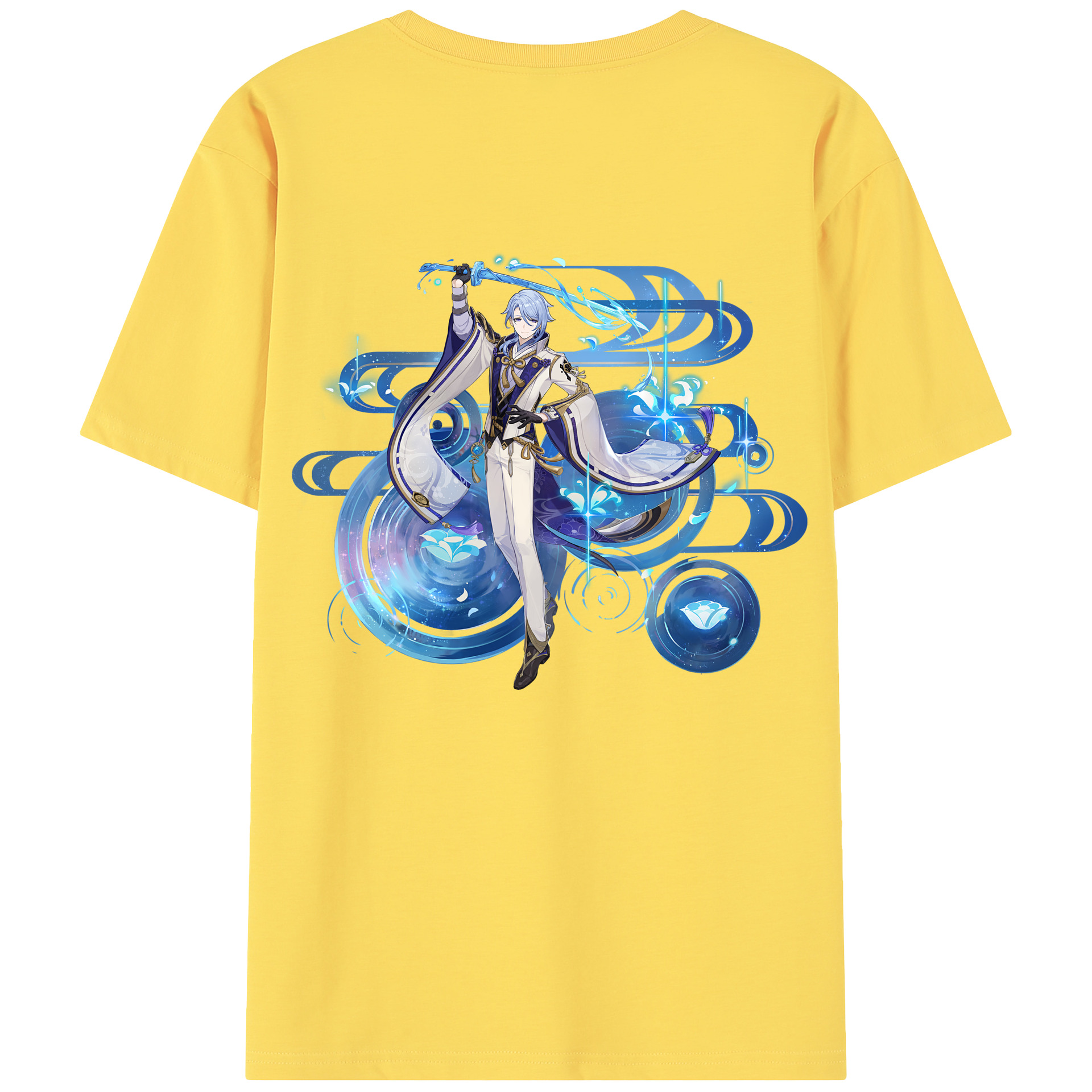 げんし神 神里綾人 かみさとあやと genshin Kamisato Ayato 綿100％半袖Tシャツ（背面プリント）