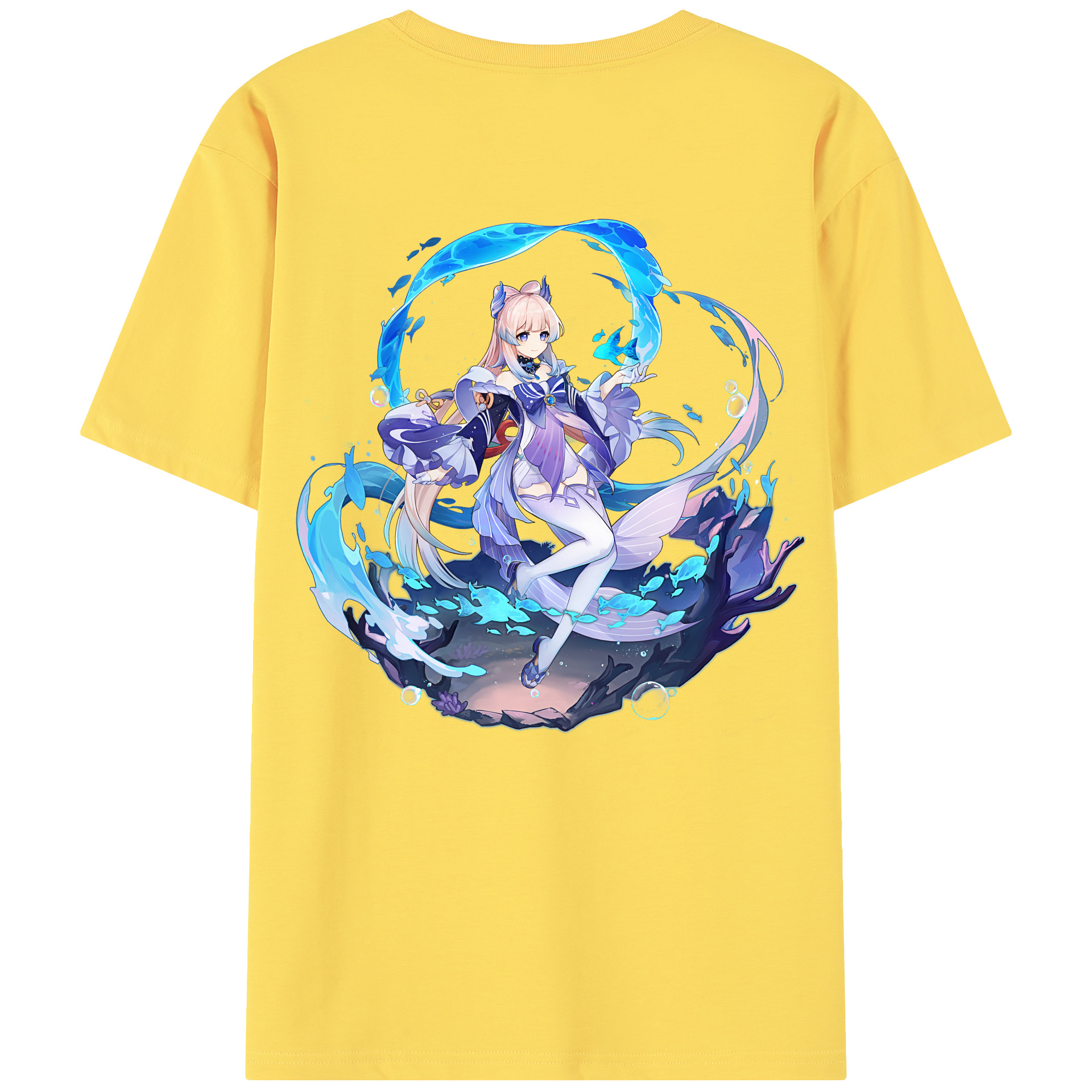 げんし神 珊瑚宮心海 サンゴノミヤ・ココミ genshin Sangonomiya Kokomi 綿100％半袖Tシャツ（背面プリント）