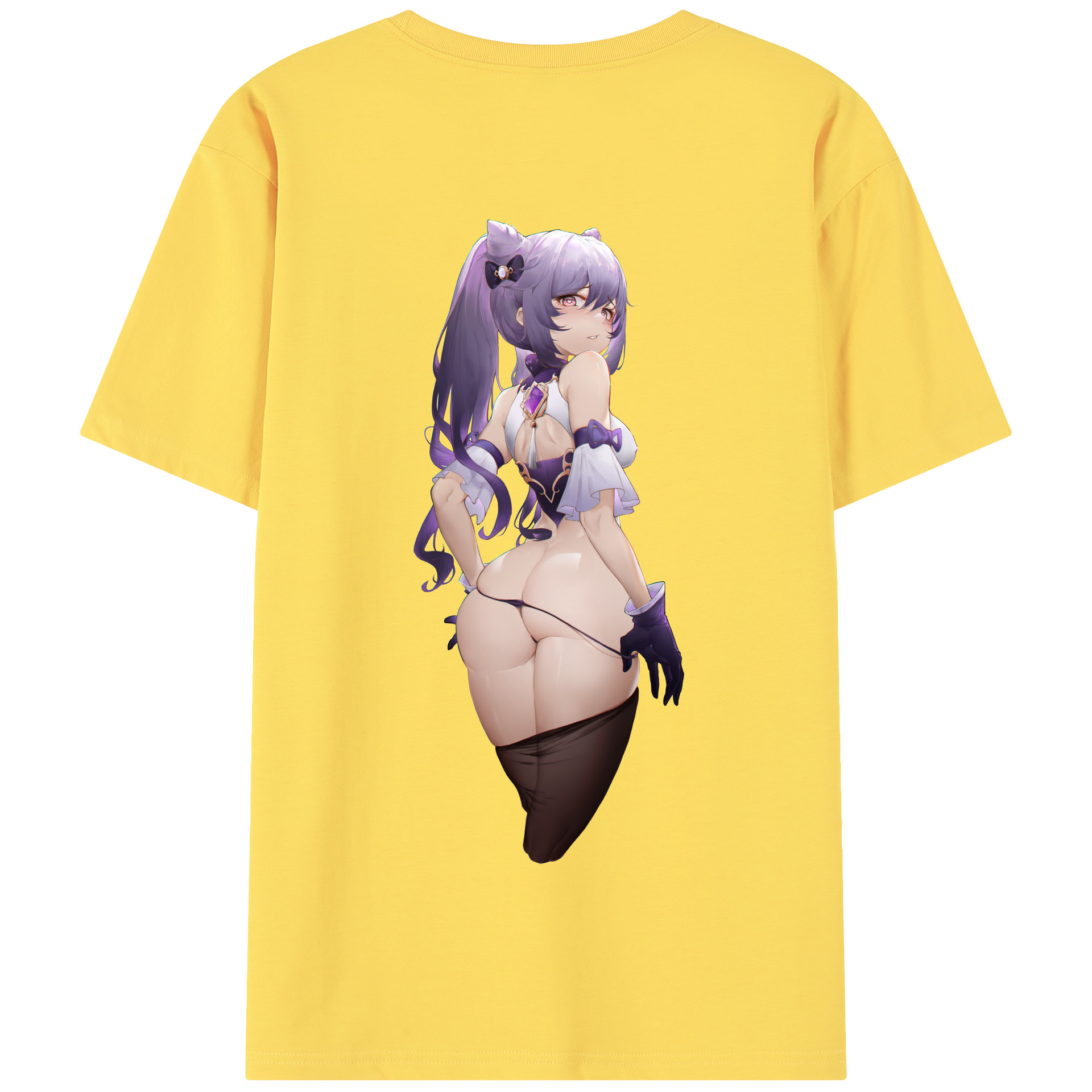 げんし神 刻晴 こくせい genshin Kokusei 綿100％半袖Tシャツ（背面プリント）