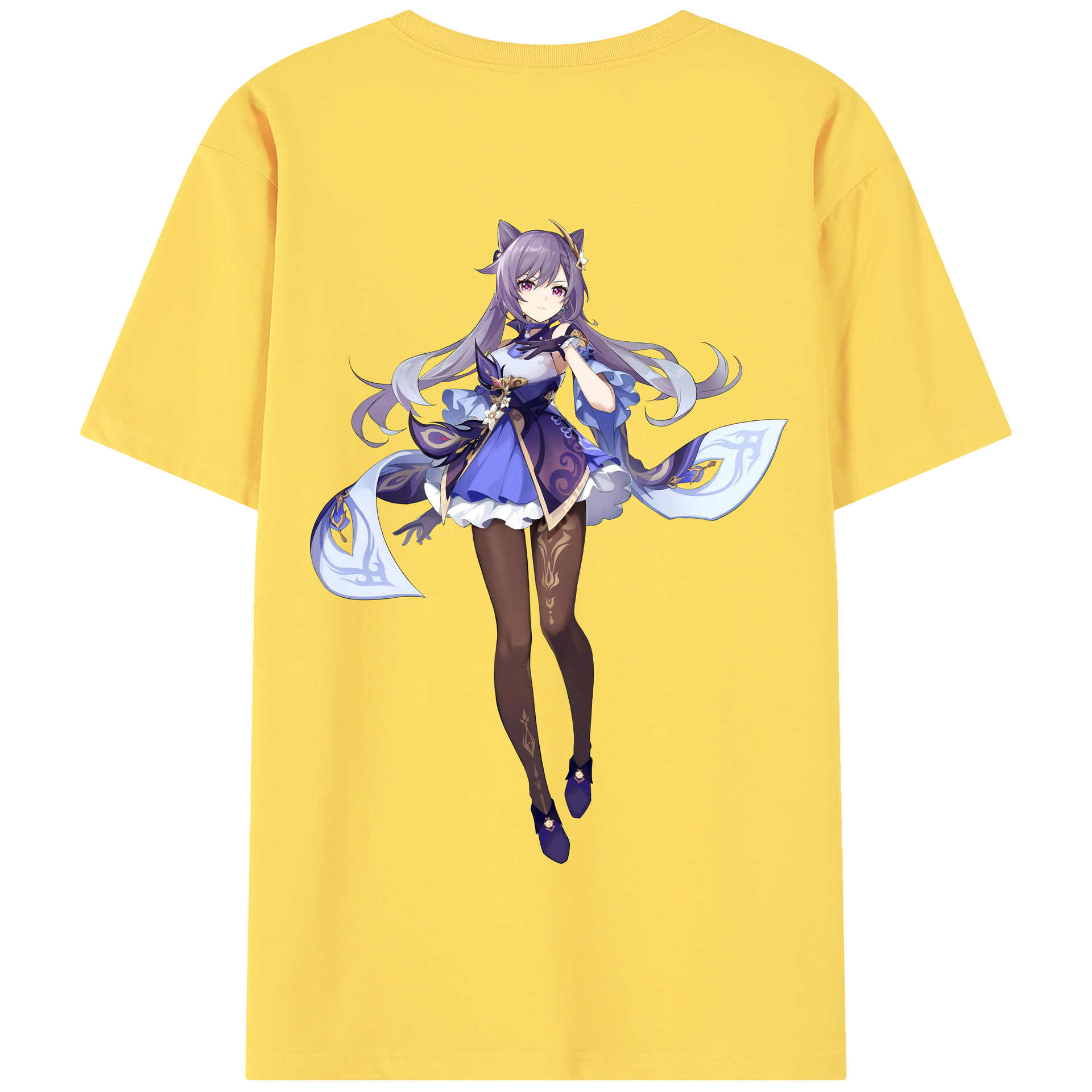 げんし神 刻晴 こくせい genshin Kokusei 綿100％半袖Tシャツ（背面プリント）
