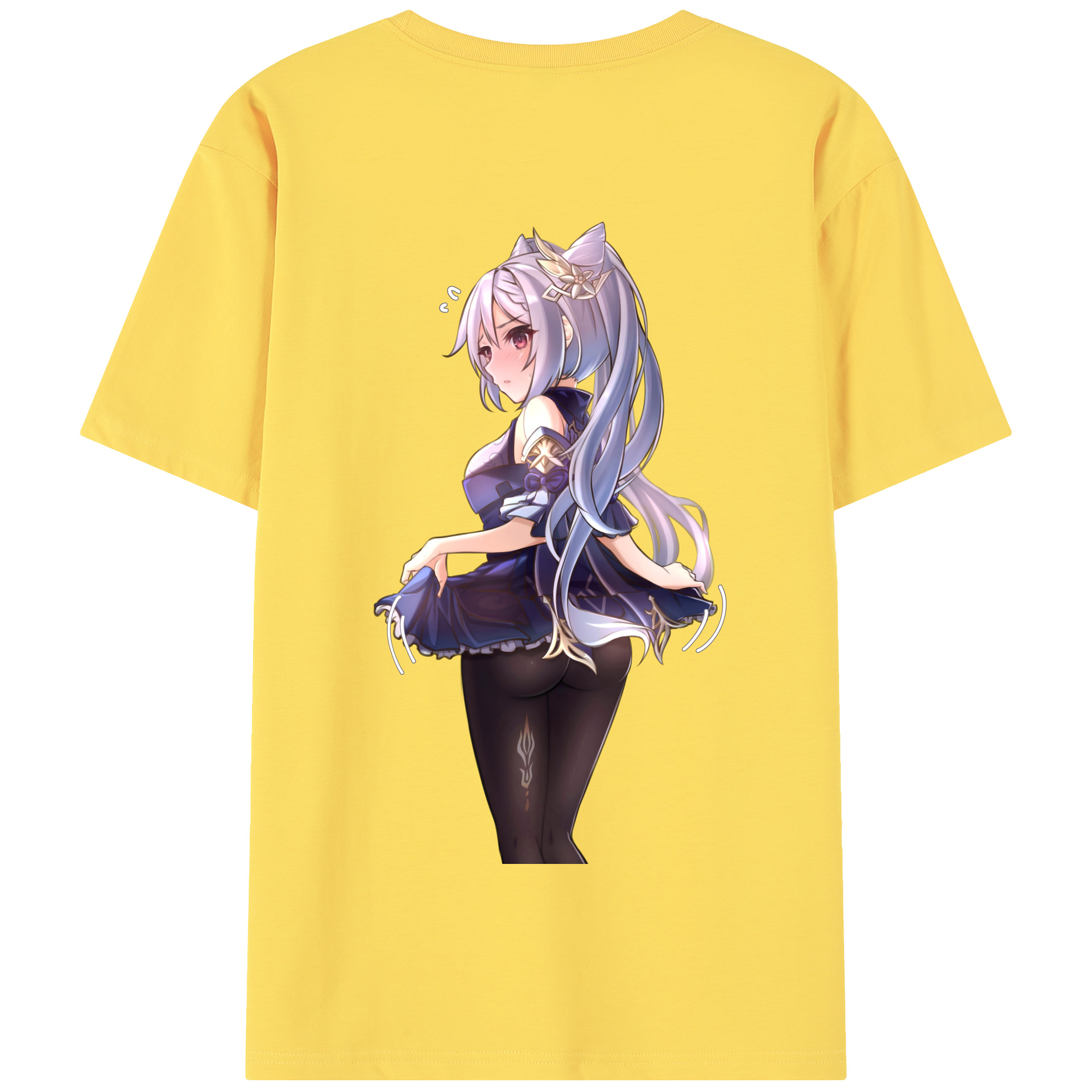 げんし神 刻晴 こくせい genshin Kokusei 綿100％半袖Tシャツ（背面プリント）