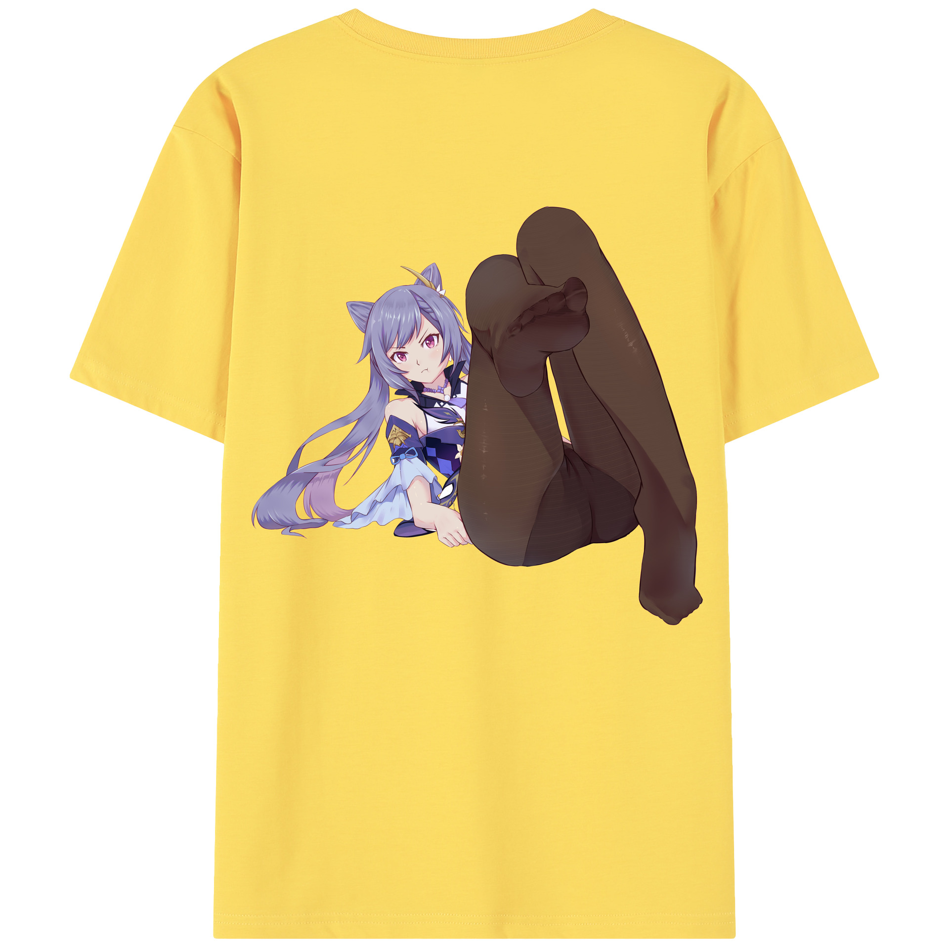げんし神 刻晴 こくせい genshin Kokusei 綿100％半袖Tシャツ（背面プリント）
