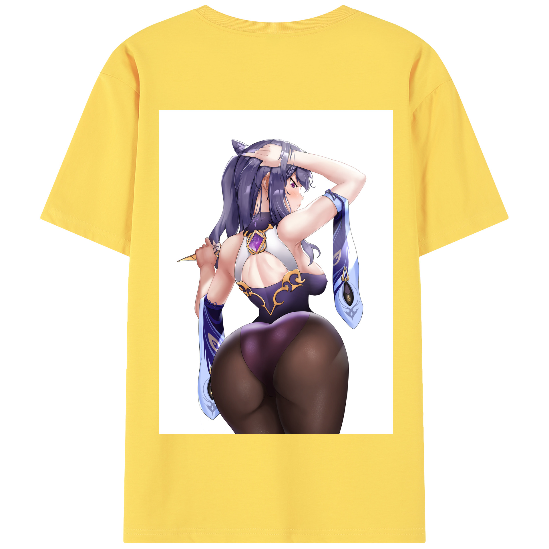 げんし神 刻晴 こくせい genshin Kokusei 綿100％半袖Tシャツ（背面プリント）
