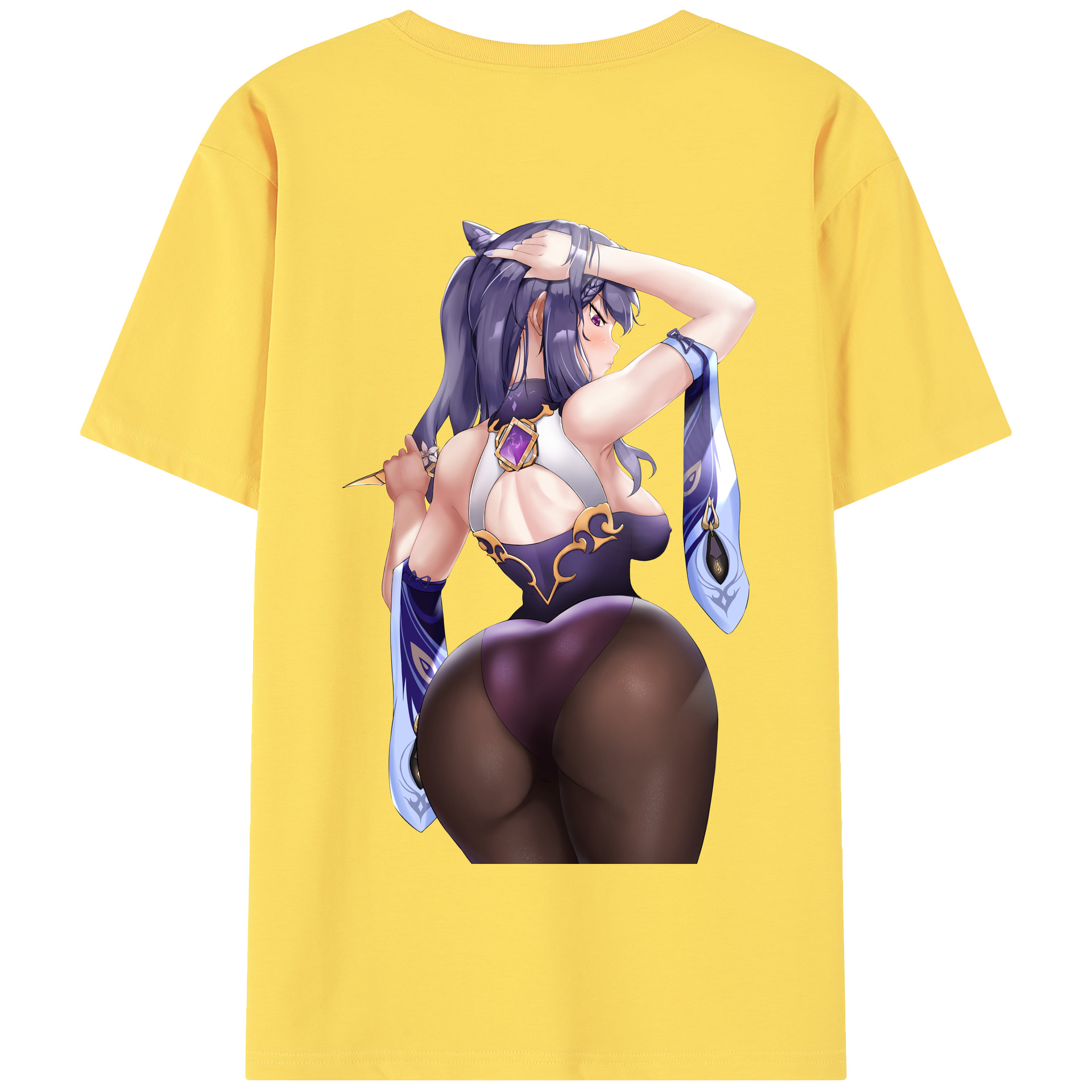 げんし神 刻晴 こくせい genshin Kokusei 綿100％半袖Tシャツ（背面プリント）