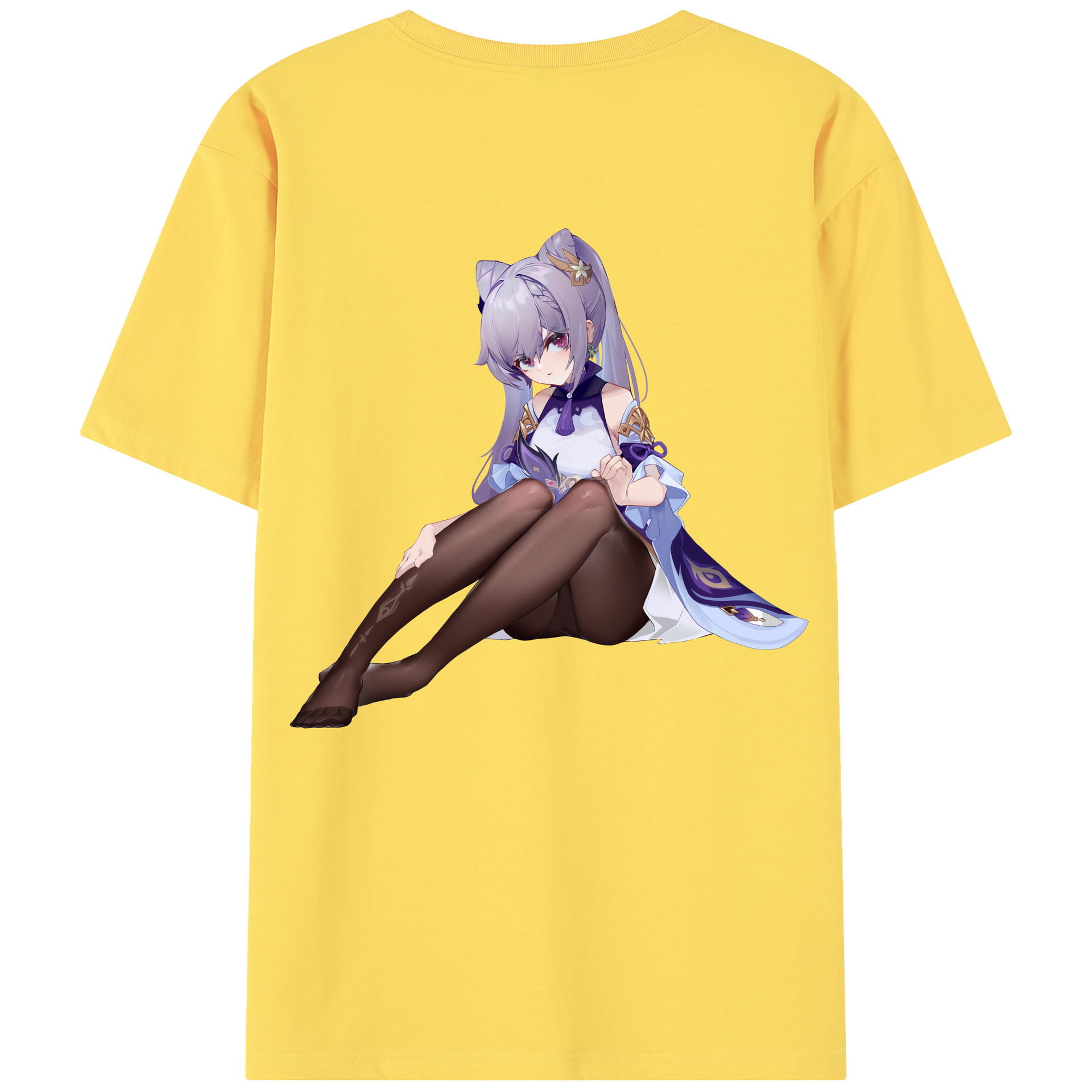 げんし神 刻晴 こくせい genshin Kokusei 綿100％半袖Tシャツ（背面プリント）