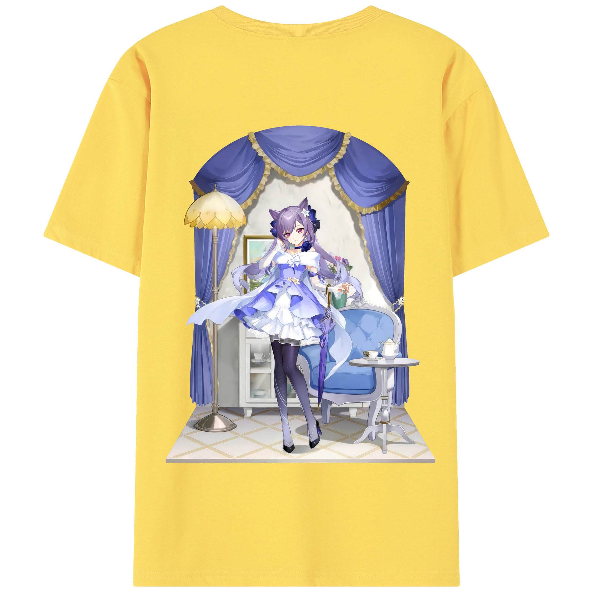 げんし神 刻晴 こくせい genshin Kokusei 綿100％半袖Tシャツ（背面プリント）