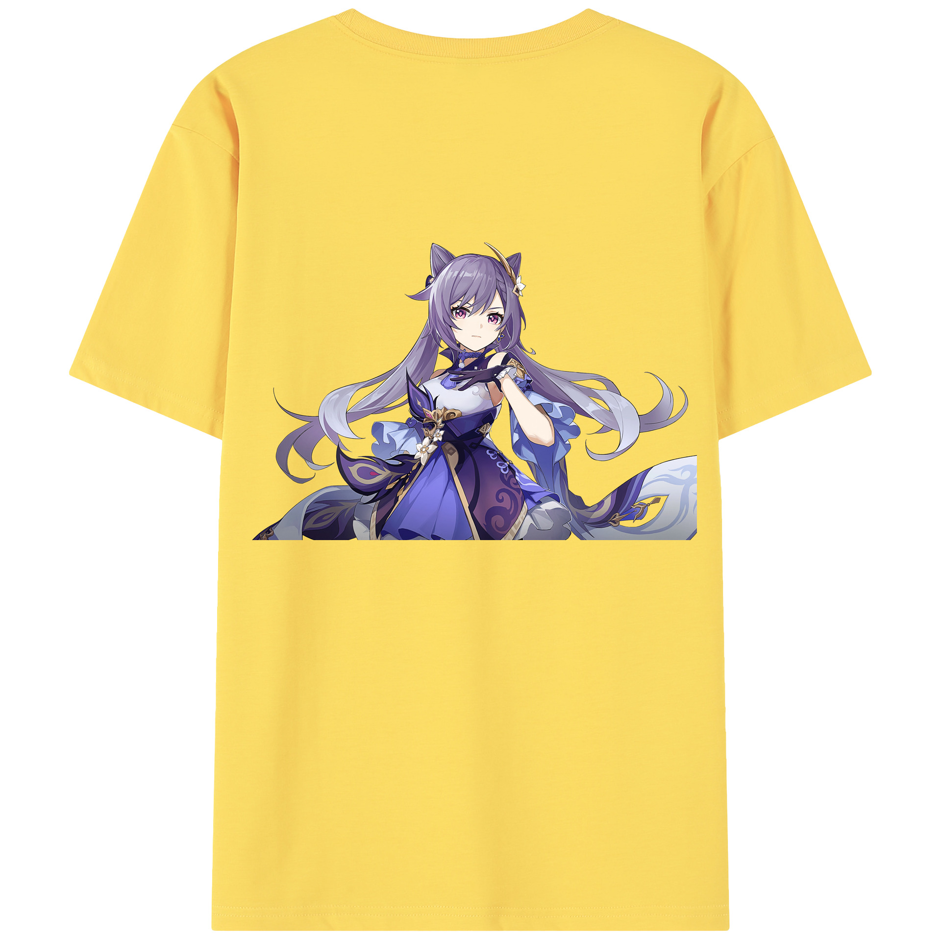 げんし神 刻晴 こくせい genshin Kokusei 綿100％半袖Tシャツ（背面プリント）