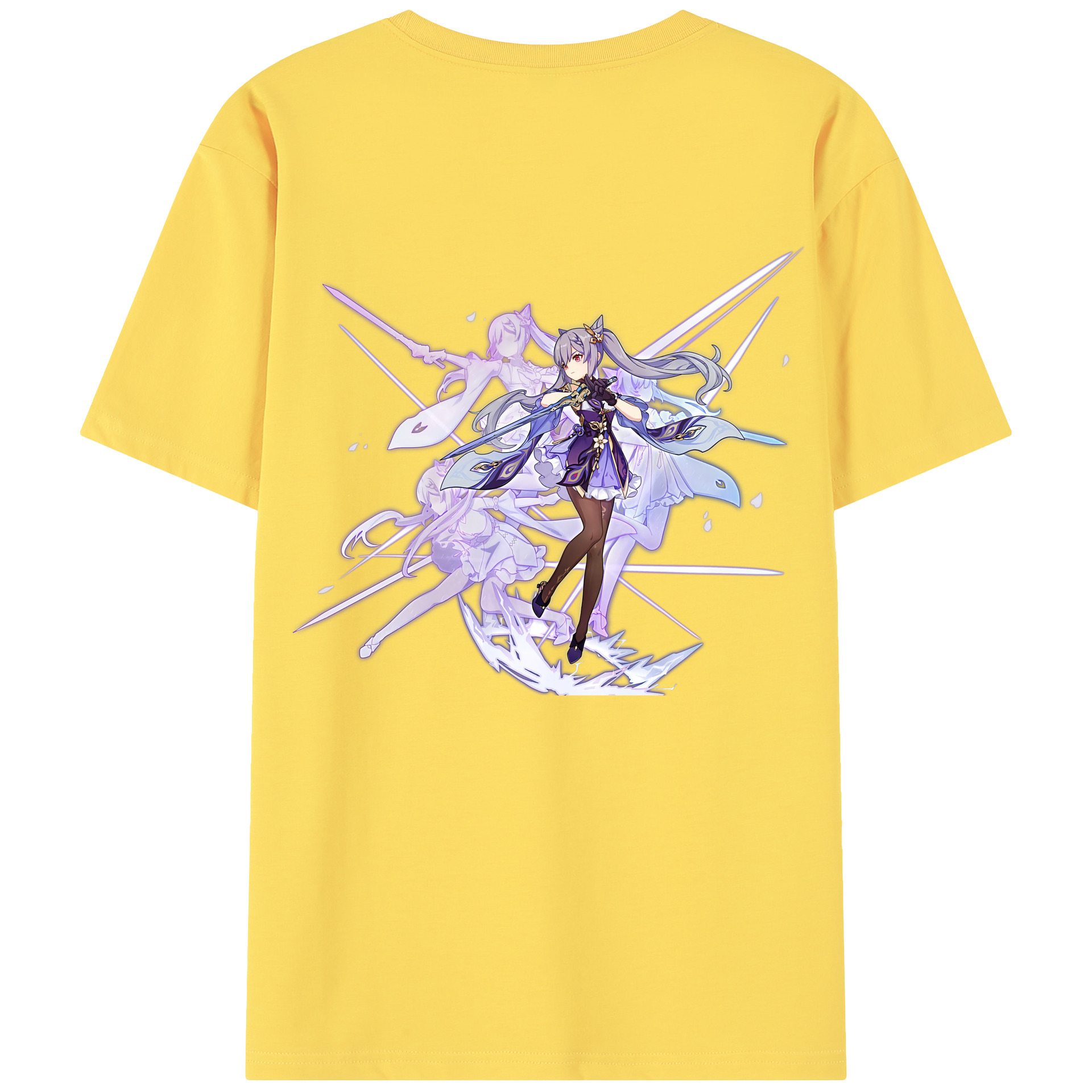 げんし神 刻晴 こくせい genshin Kokusei 綿100％半袖Tシャツ（背面プリント）