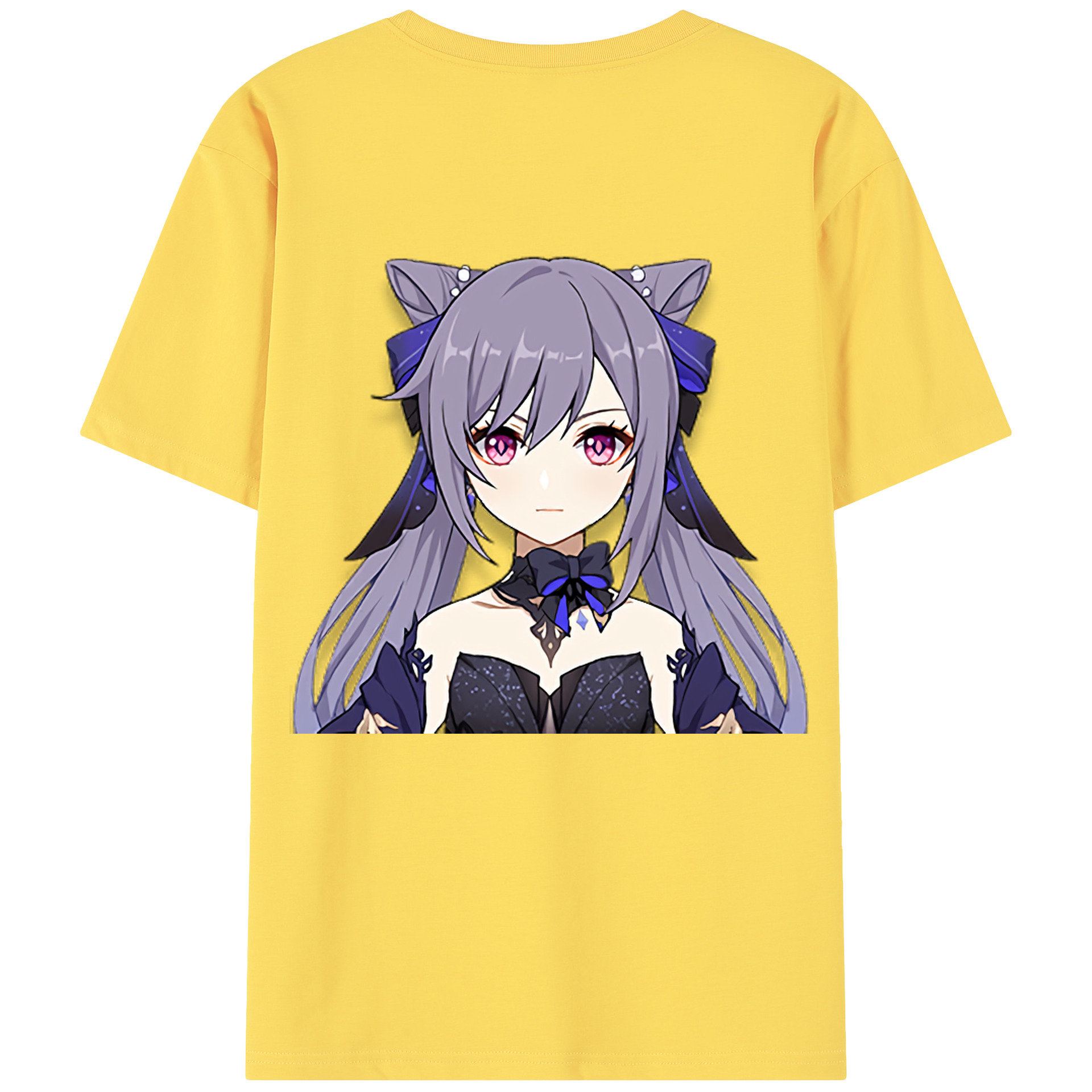 げんし神 刻晴 こくせい genshin Kokusei 綿100％半袖Tシャツ（背面プリント）