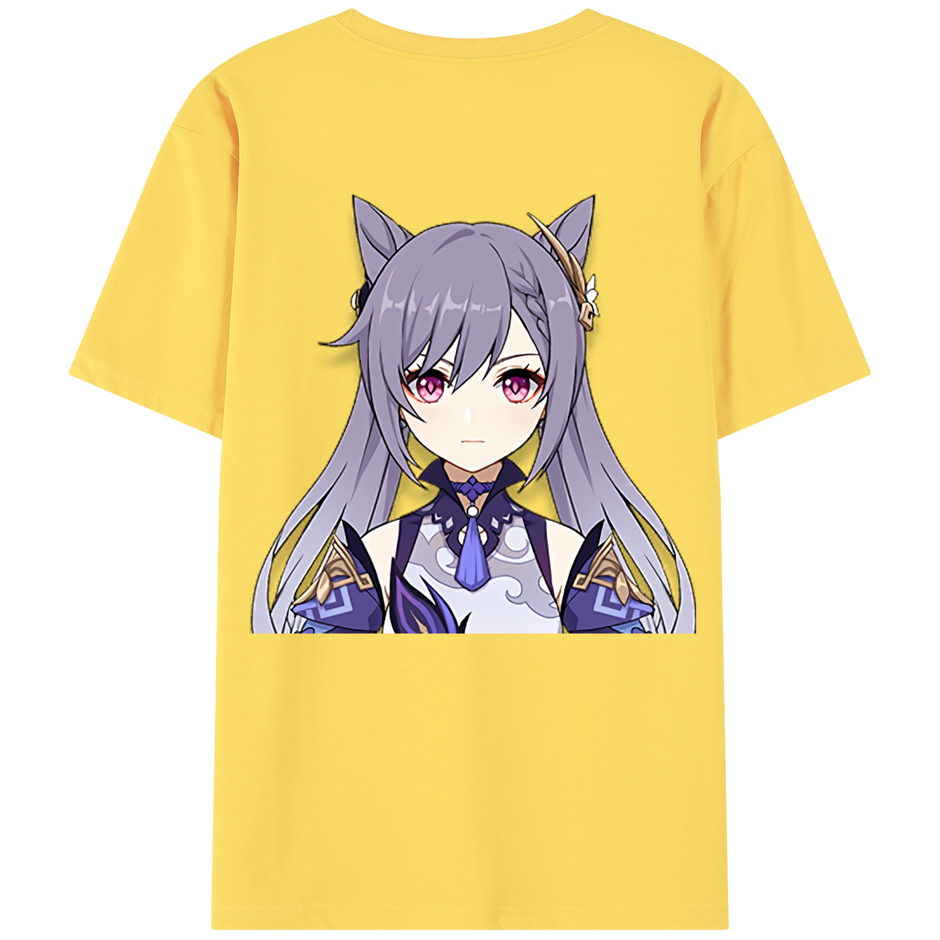 げんし神 刻晴 こくせい genshin Kokusei 綿100％半袖Tシャツ（背面プリント）