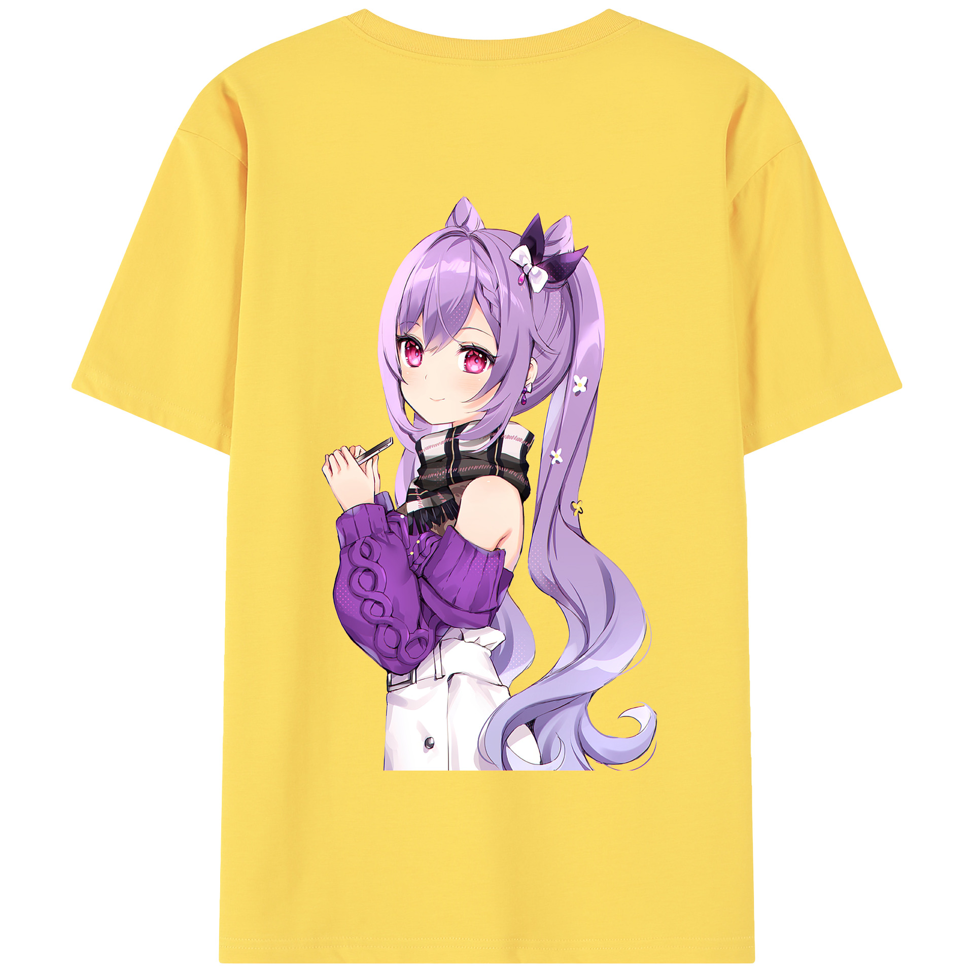 げんし神 刻晴 こくせい genshin Kokusei 綿100％半袖Tシャツ（背面プリント）