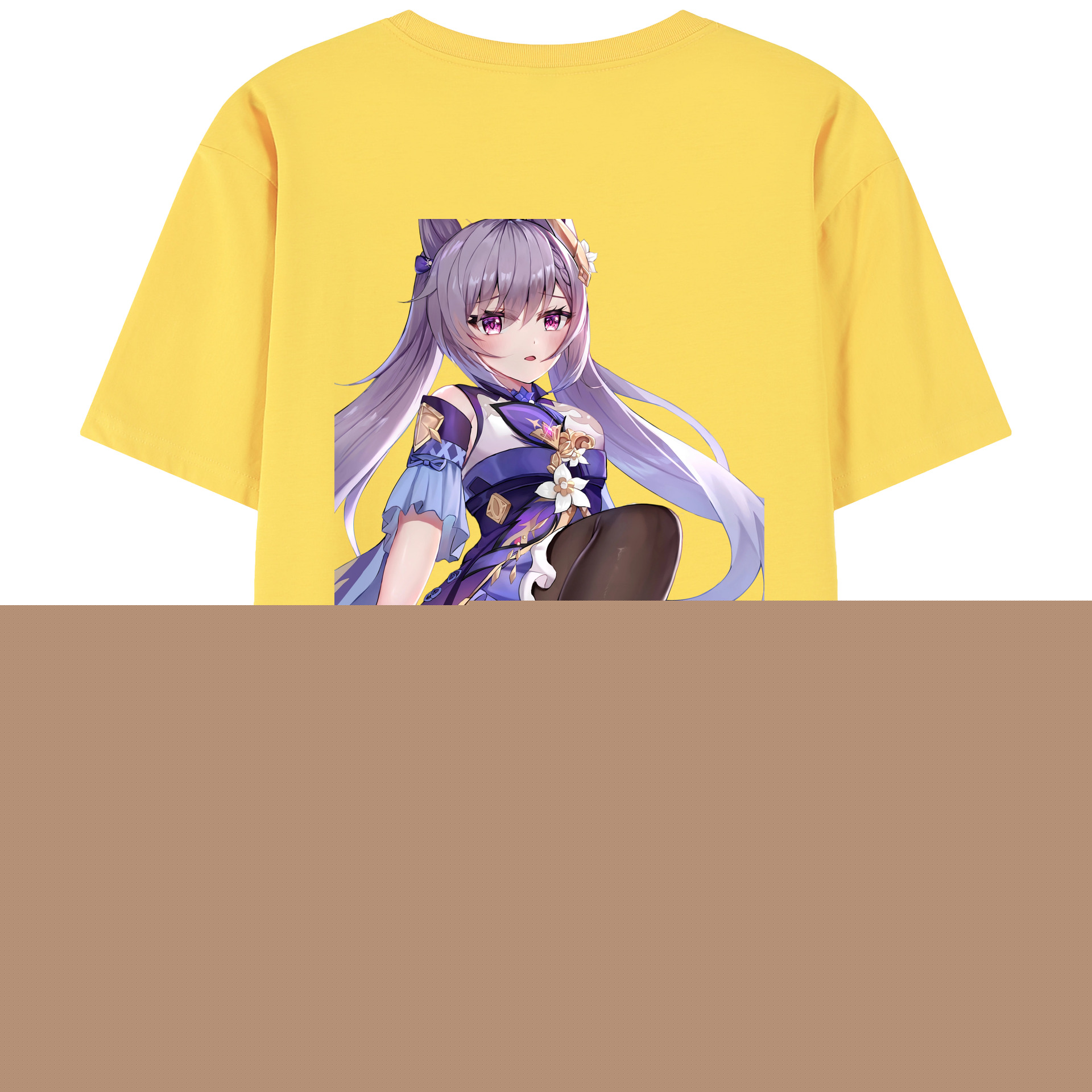 げんし神 刻晴 こくせい genshin Kokusei 綿100％半袖Tシャツ（背面プリント）