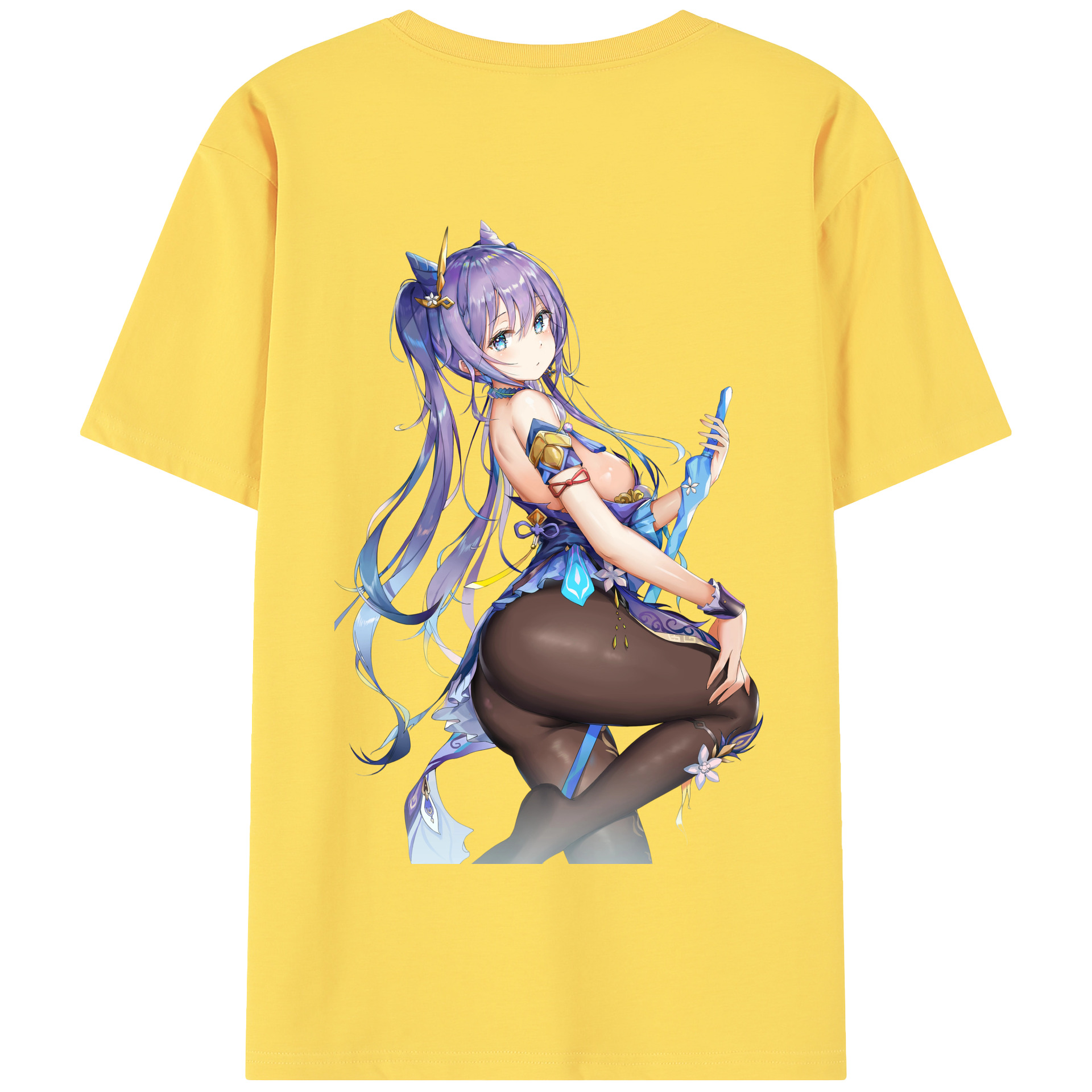 げんし神 刻晴 こくせい genshin Kokusei 綿100％半袖Tシャツ（背面プリント）