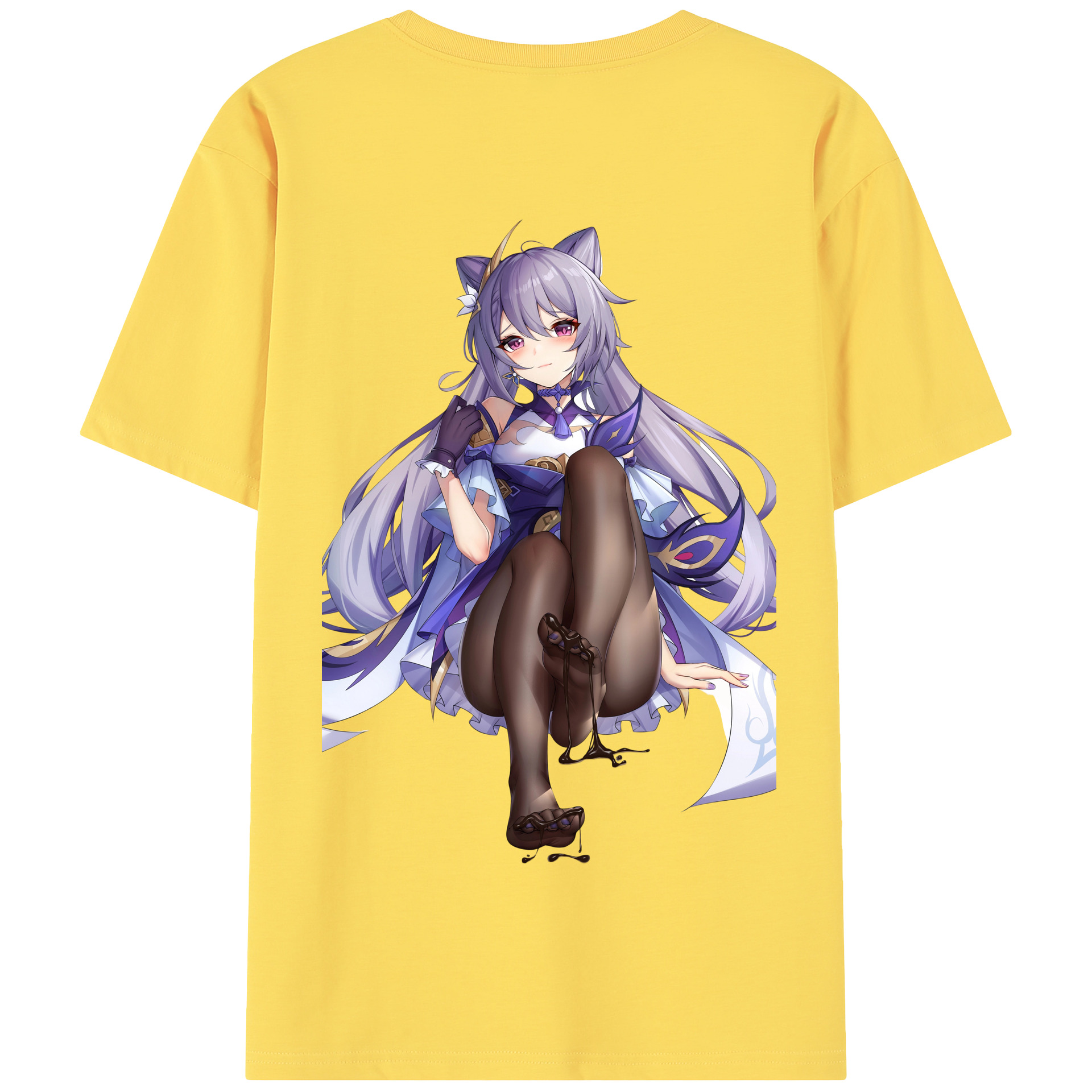 げんし神 刻晴 こくせい genshin Kokusei 綿100％半袖Tシャツ（背面プリント）