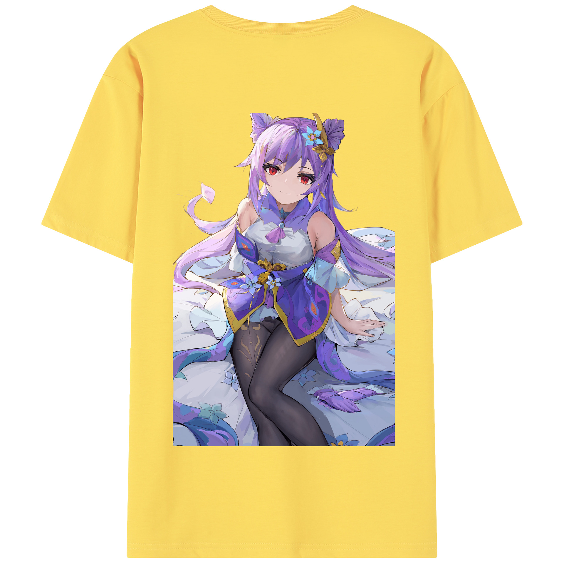 げんし神 刻晴 こくせい genshin Kokusei 綿100％半袖Tシャツ（背面プリント）