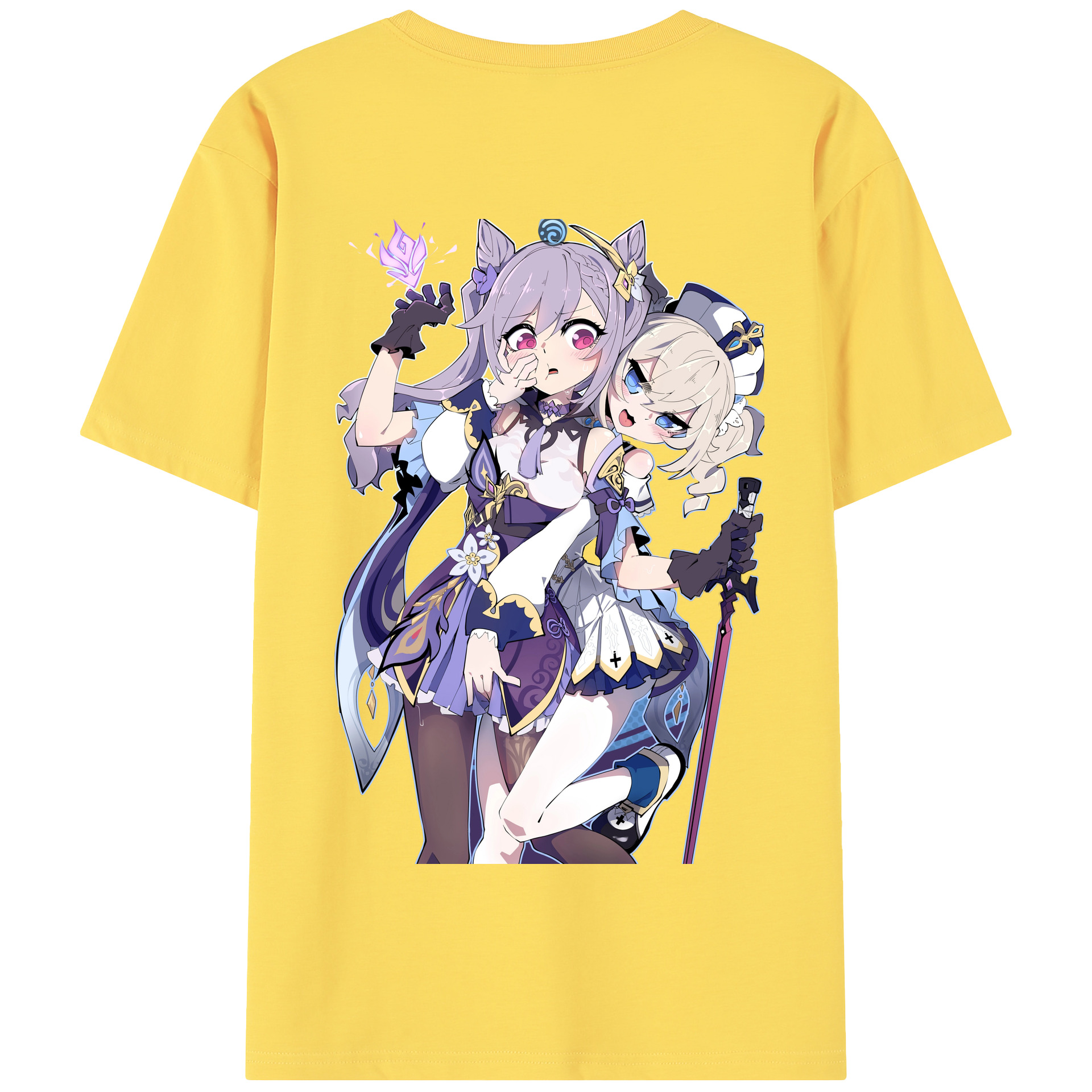 げんし神 刻晴 こくせい genshin Kokusei 綿100％半袖Tシャツ（背面プリント）