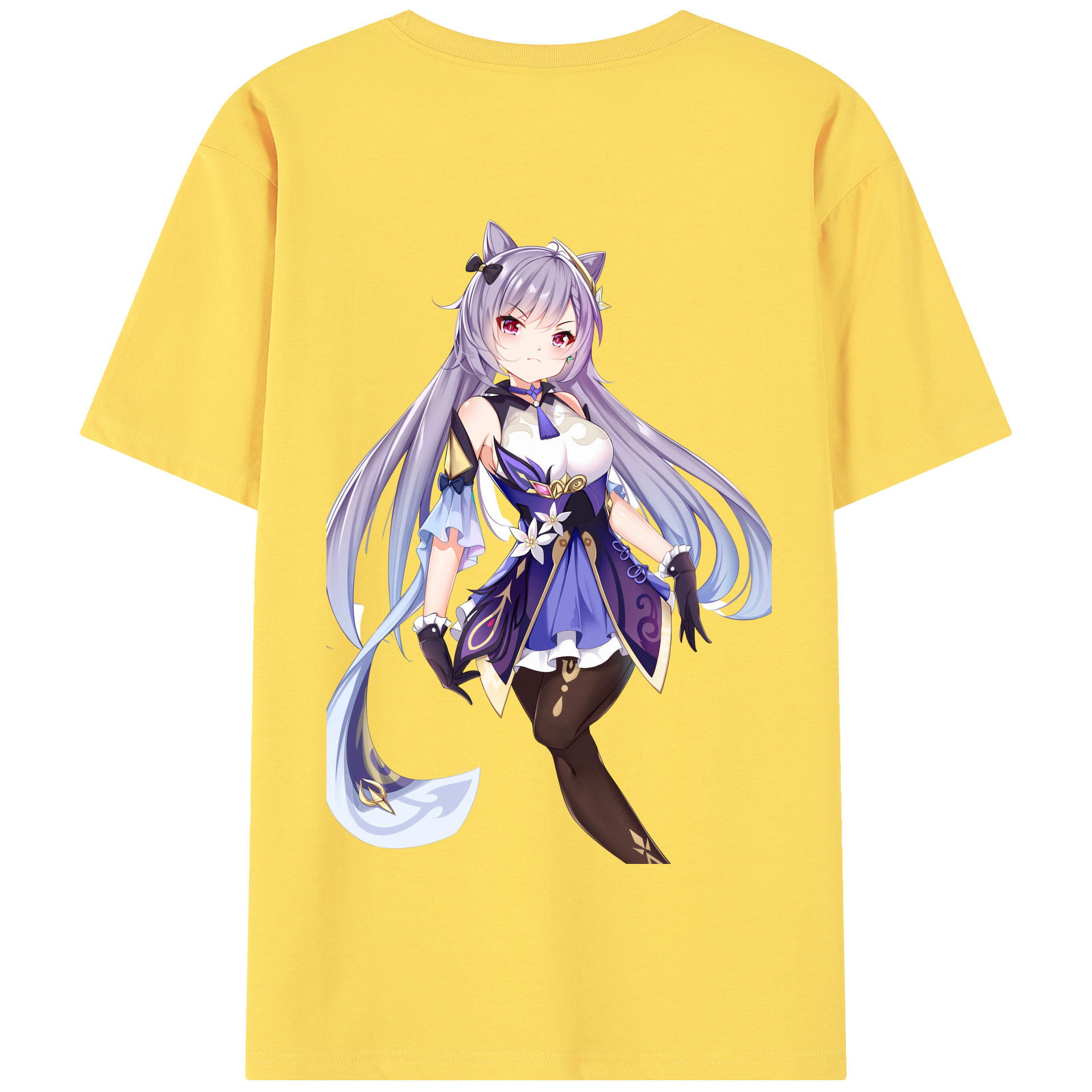 げんし神 刻晴 こくせい genshin Kokusei 綿100％半袖Tシャツ（背面プリント）