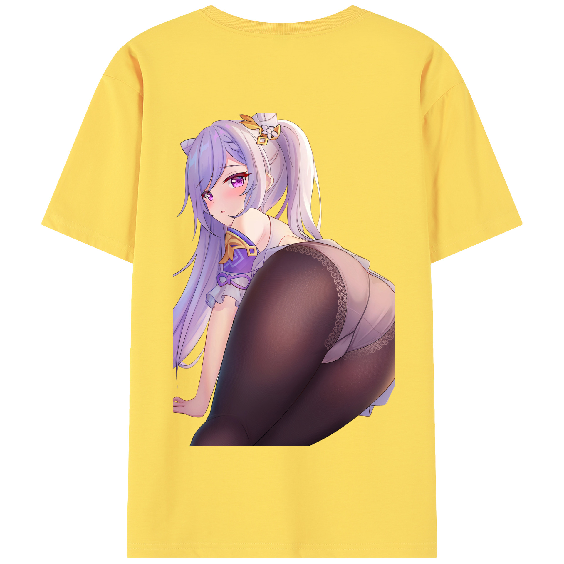 げんし神 刻晴 こくせい genshin Kokusei 綿100％半袖Tシャツ（背面プリント）
