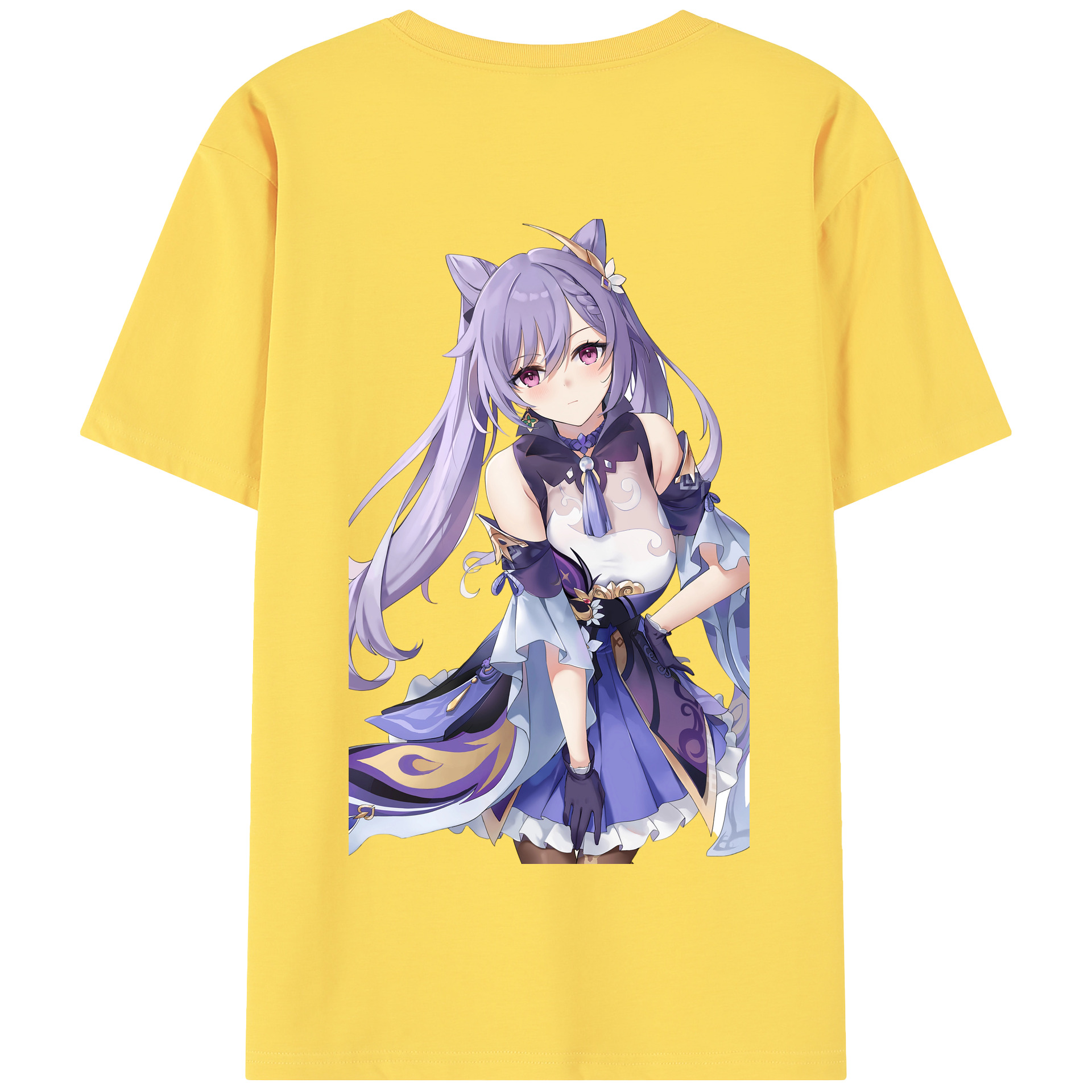 げんし神 刻晴 こくせい genshin Kokusei 綿100％半袖Tシャツ（背面プリント）