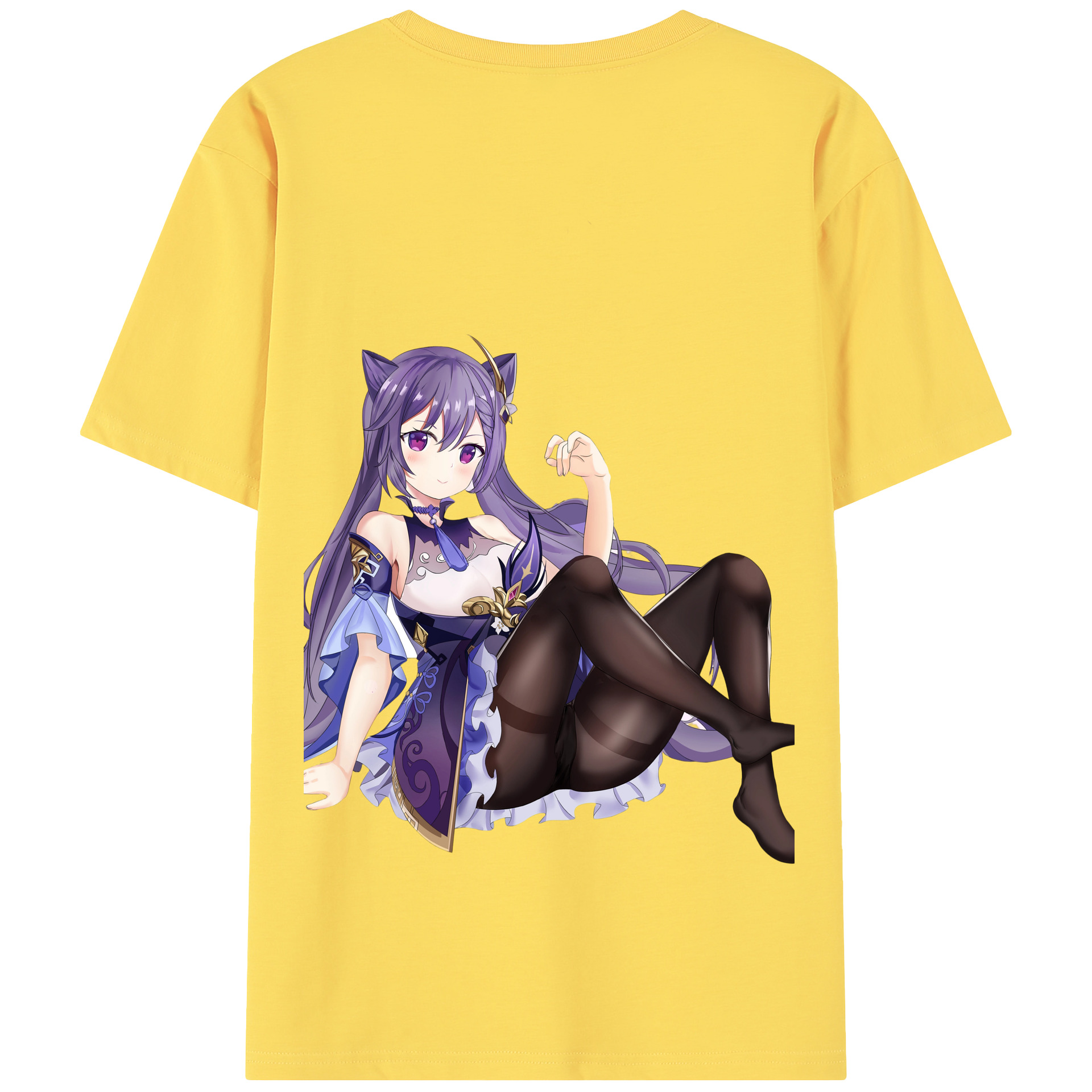げんし神 刻晴 こくせい genshin Kokusei 綿100％半袖Tシャツ（背面プリント）