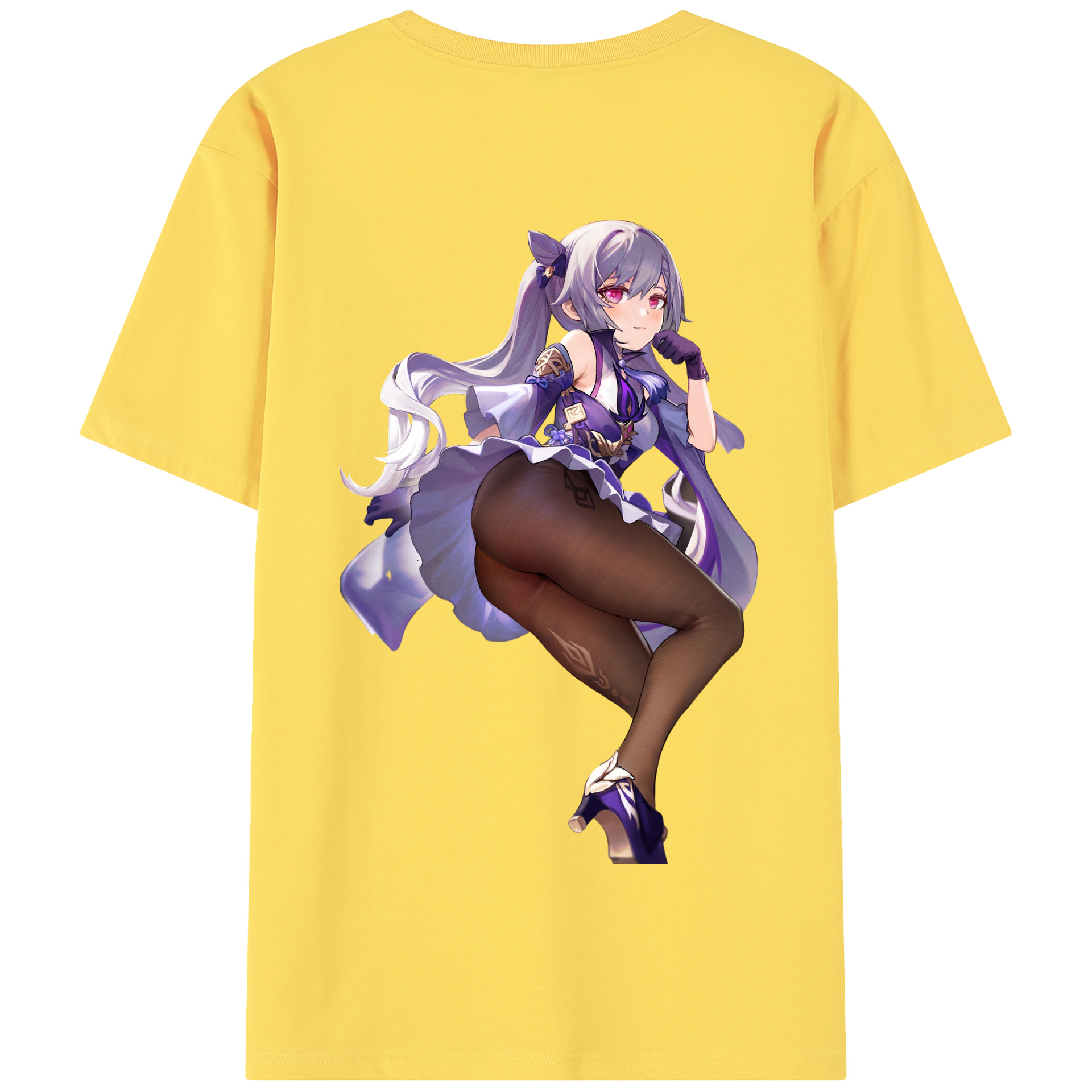 げんし神 刻晴 こくせい genshin Kokusei 綿100％半袖Tシャツ（背面プリント）