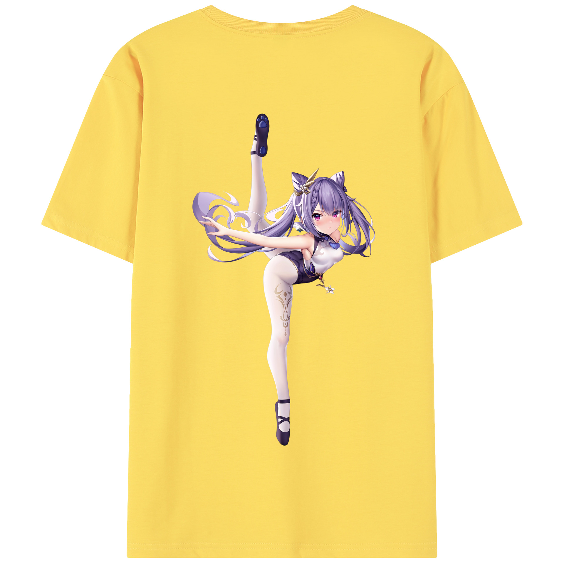 げんし神 刻晴 こくせい genshin Kokusei 綿100％半袖Tシャツ（背面プリント）