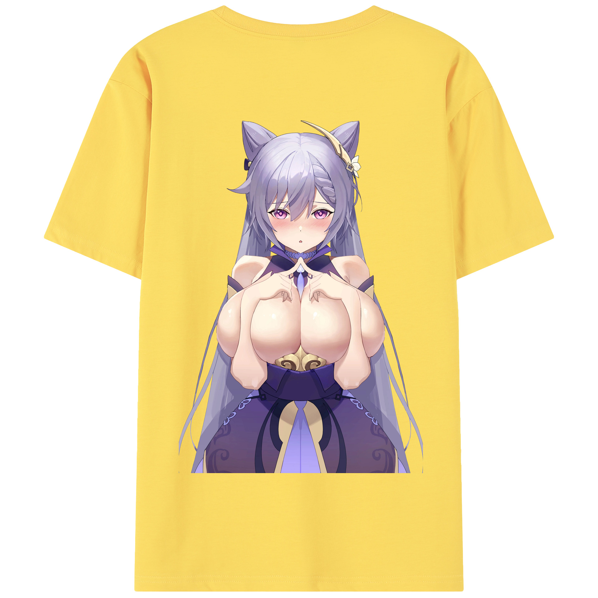 げんし神 刻晴 こくせい genshin Kokusei 綿100％半袖Tシャツ（背面プリント）