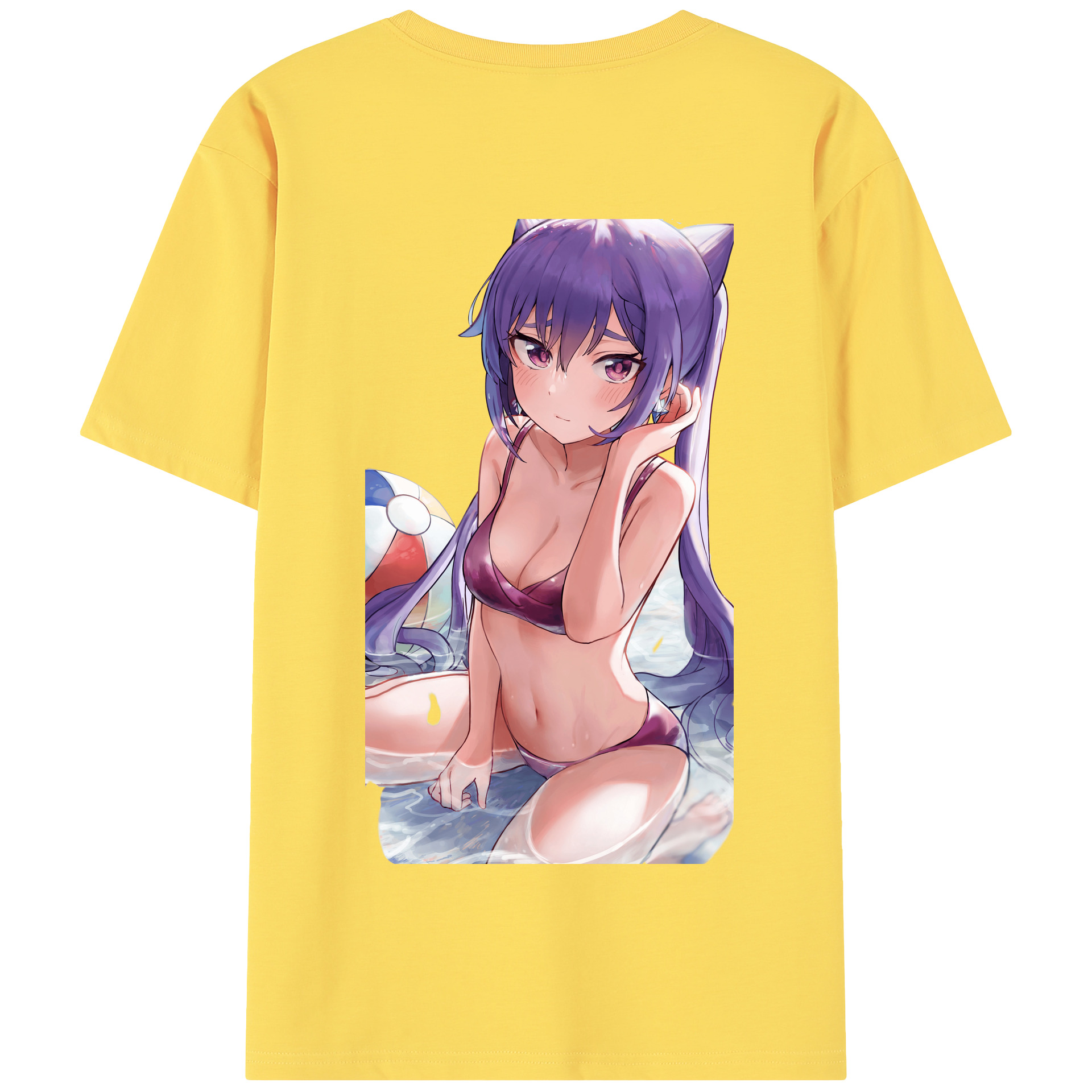 げんし神 刻晴 こくせい genshin Kokusei 綿100％半袖Tシャツ（背面プリント）