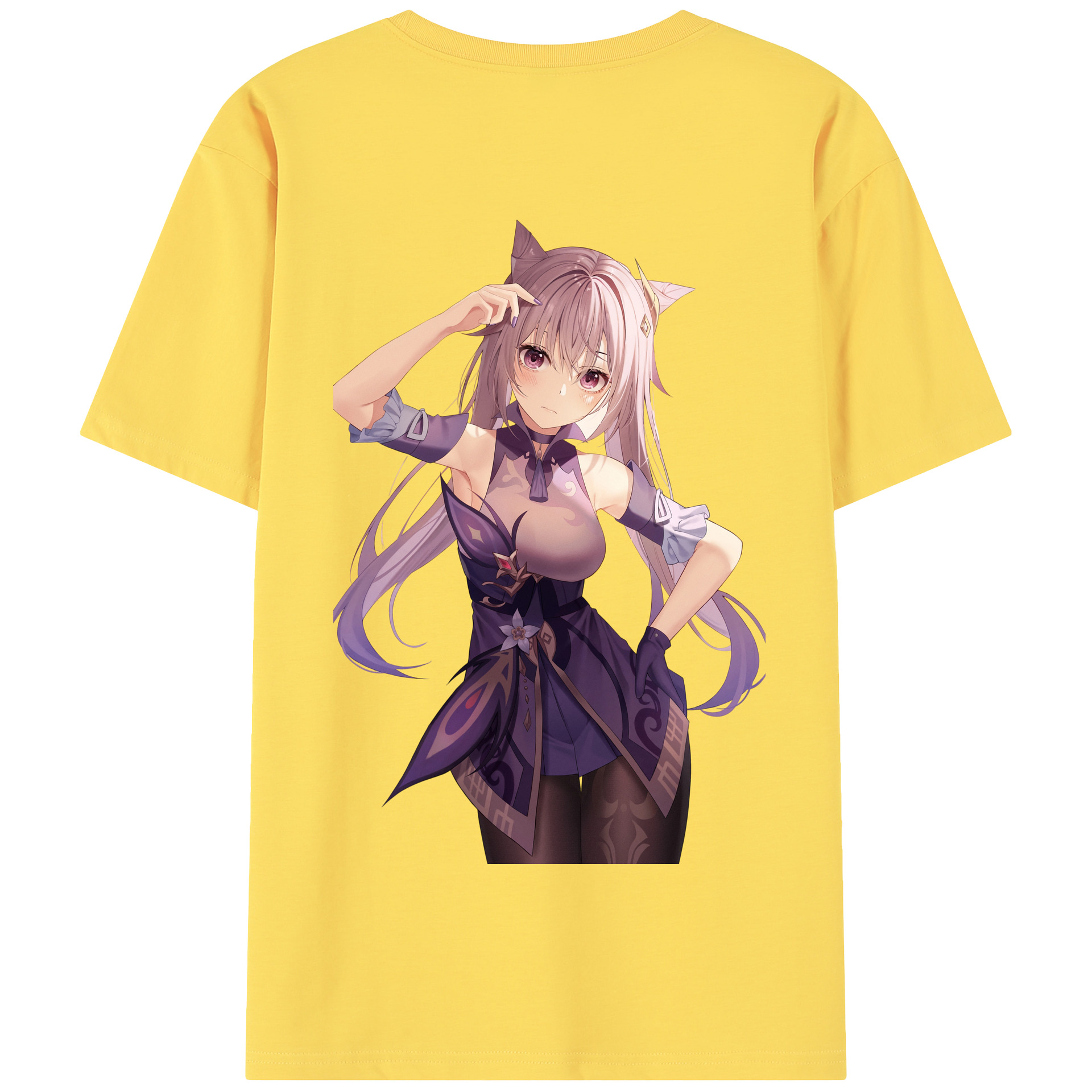 げんし神 刻晴 こくせい genshin Kokusei 綿100％半袖Tシャツ（背面プリント）