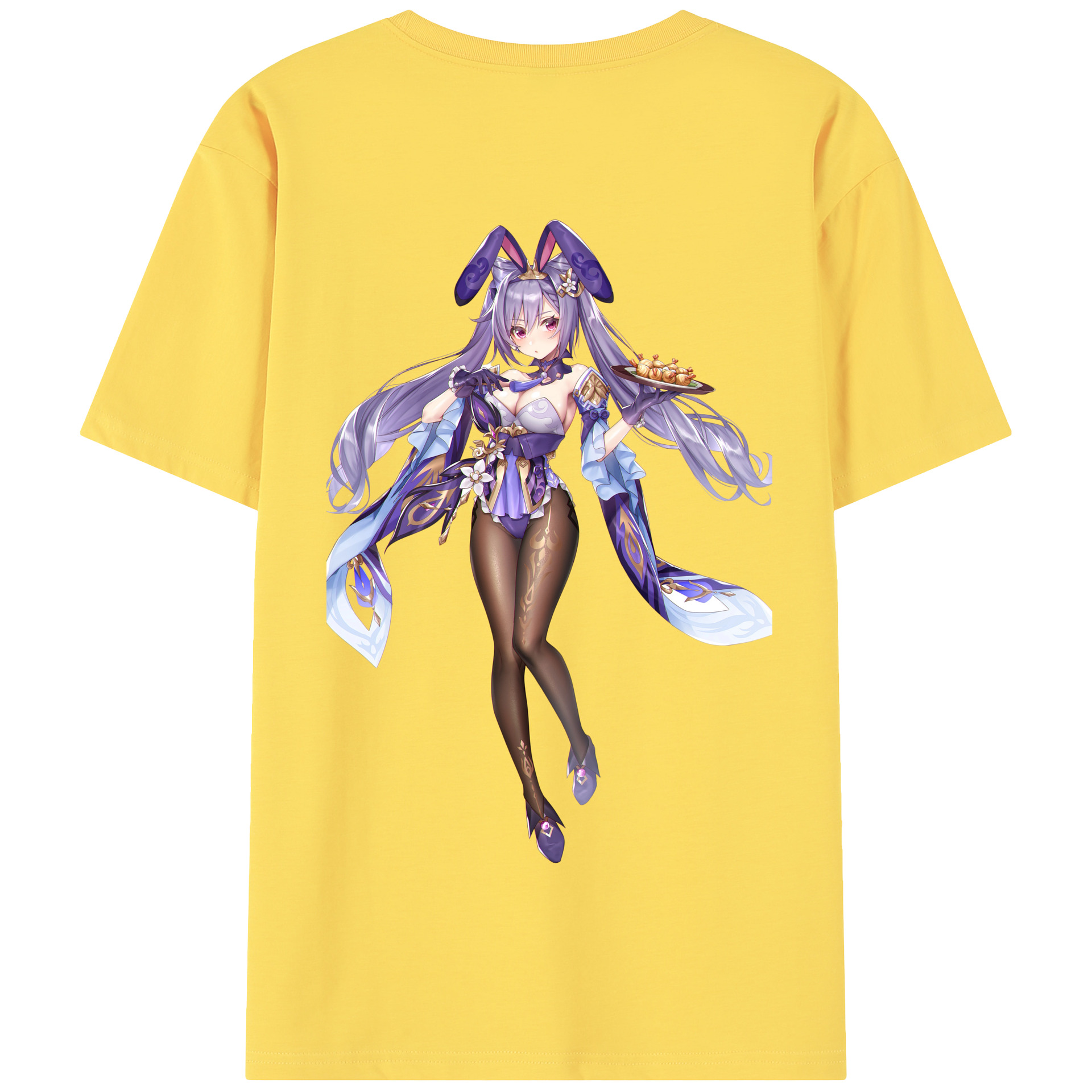げんし神 刻晴 こくせい genshin Kokusei 綿100％半袖Tシャツ（背面プリント）