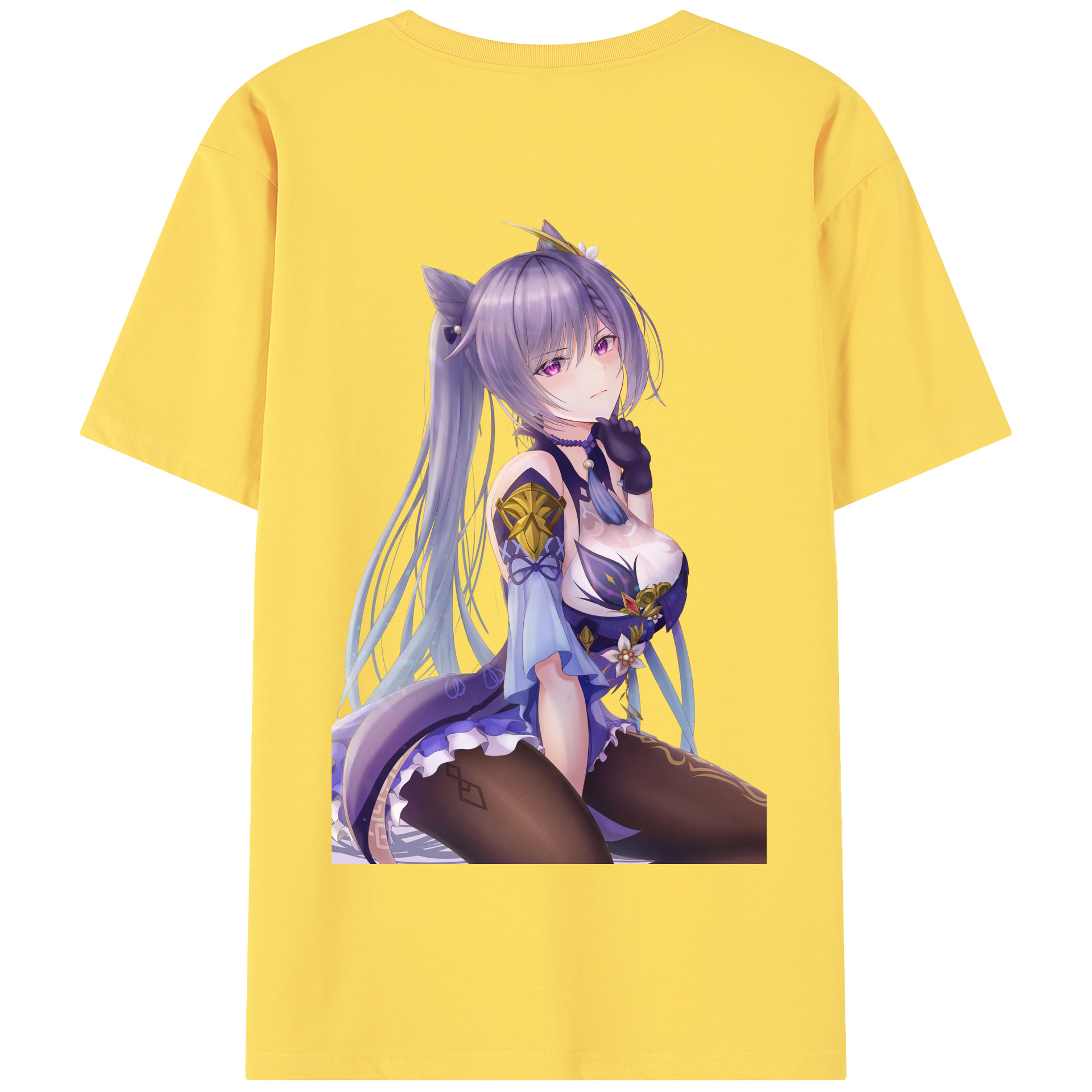 げんし神 刻晴 こくせい genshin Kokusei 綿100％半袖Tシャツ（背面プリント）