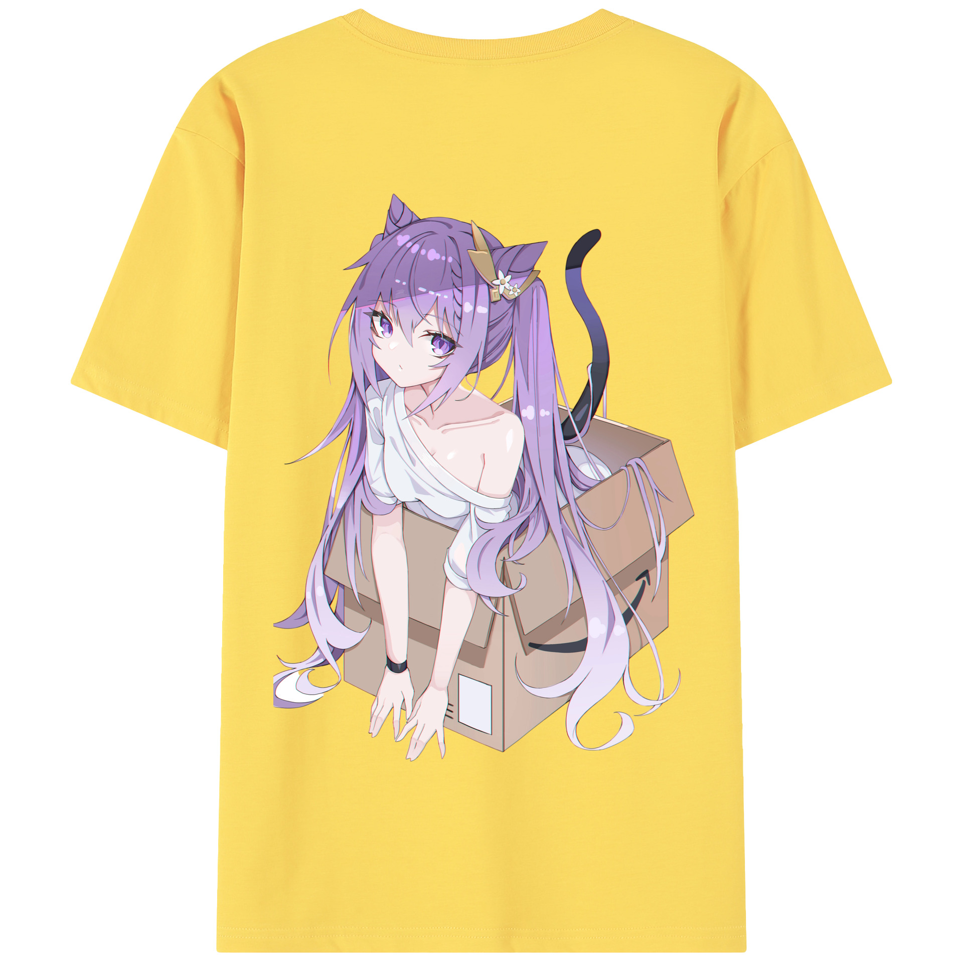 げんし神 刻晴 こくせい genshin Kokusei 綿100％半袖Tシャツ（背面プリント）