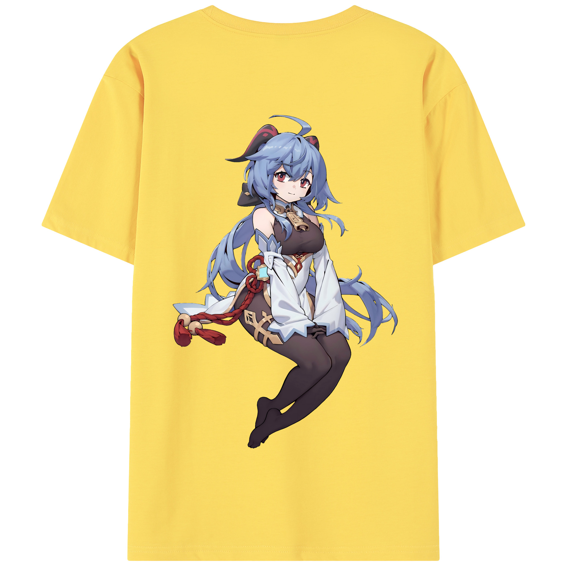 げんし神 甘雨 かんう genshin Ganyu 綿100％半袖Tシャツ（背面プリント）
