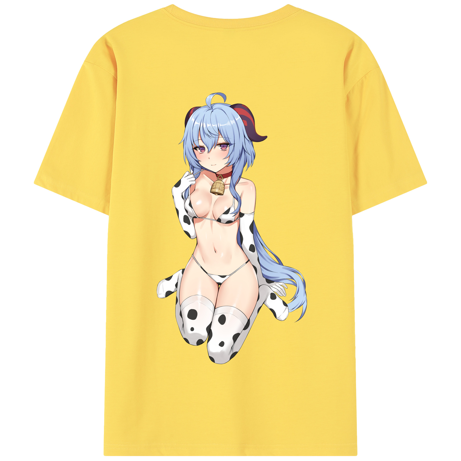 げんし神 甘雨 かんう genshin Ganyu 綿100％半袖Tシャツ（背面プリント）