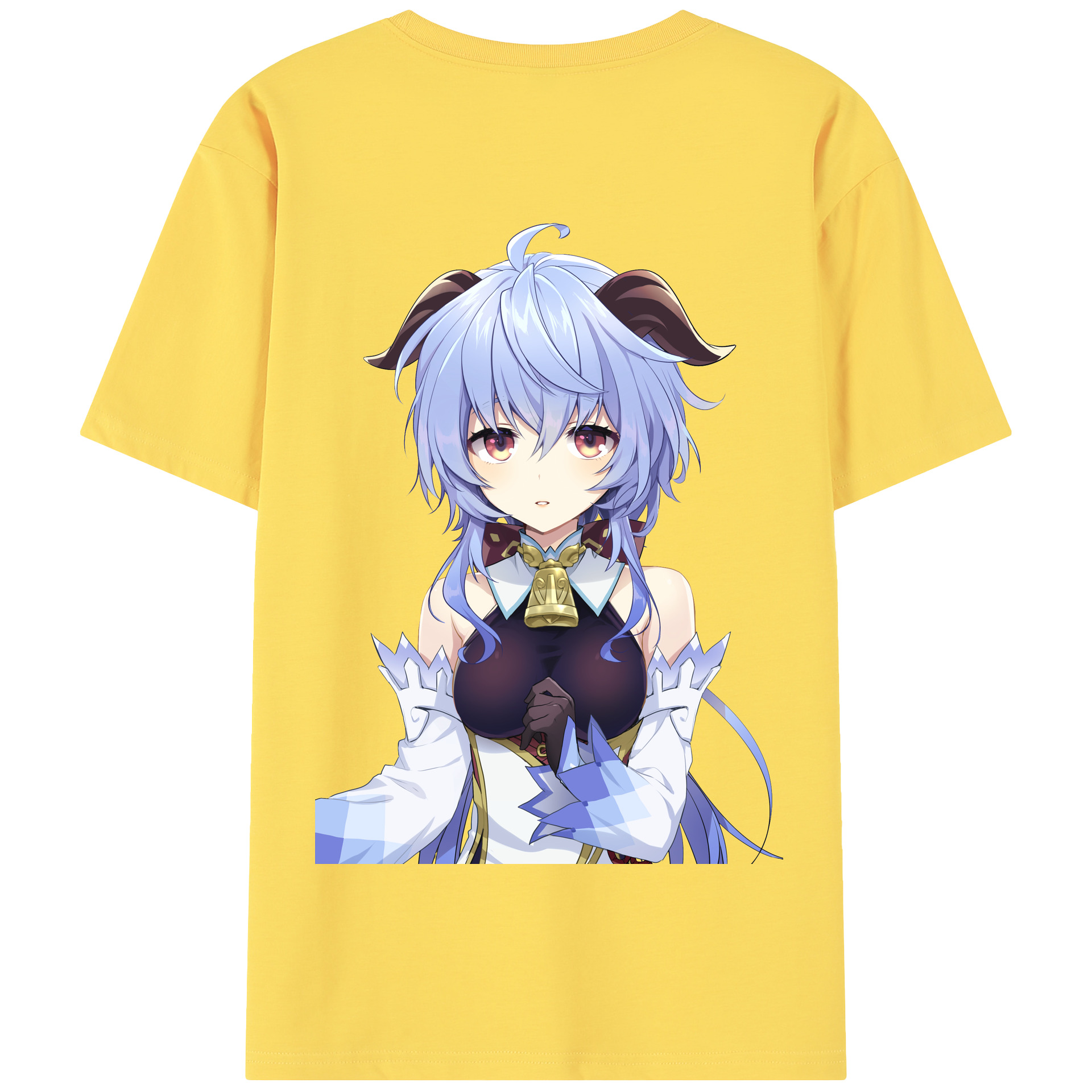 げんし神 甘雨 かんう genshin Ganyu 綿100％半袖Tシャツ（背面プリント）
