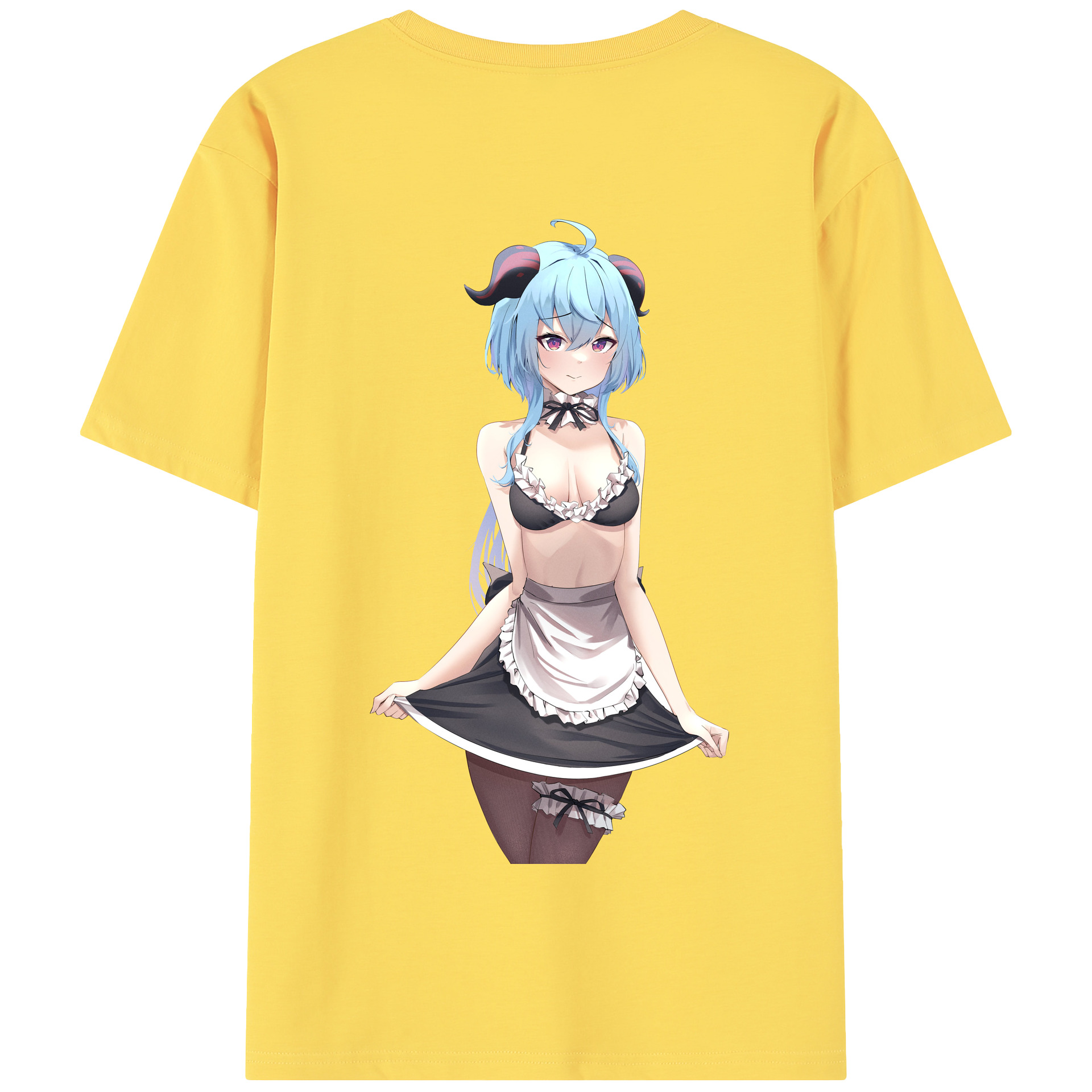げんし神 甘雨 かんう genshin Ganyu 綿100％半袖Tシャツ（背面プリント）