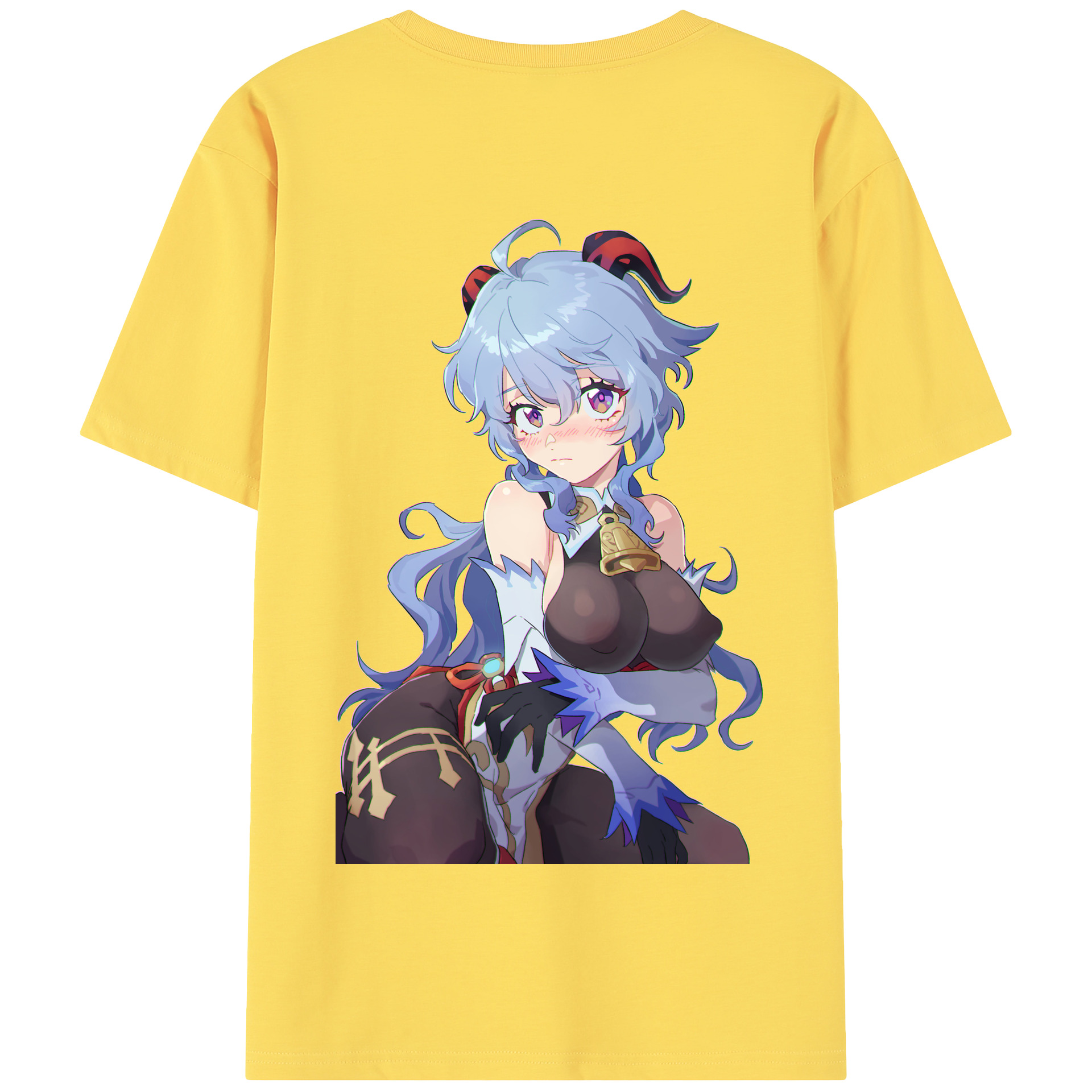 げんし神 甘雨 かんう genshin Ganyu 綿100％半袖Tシャツ（背面プリント）