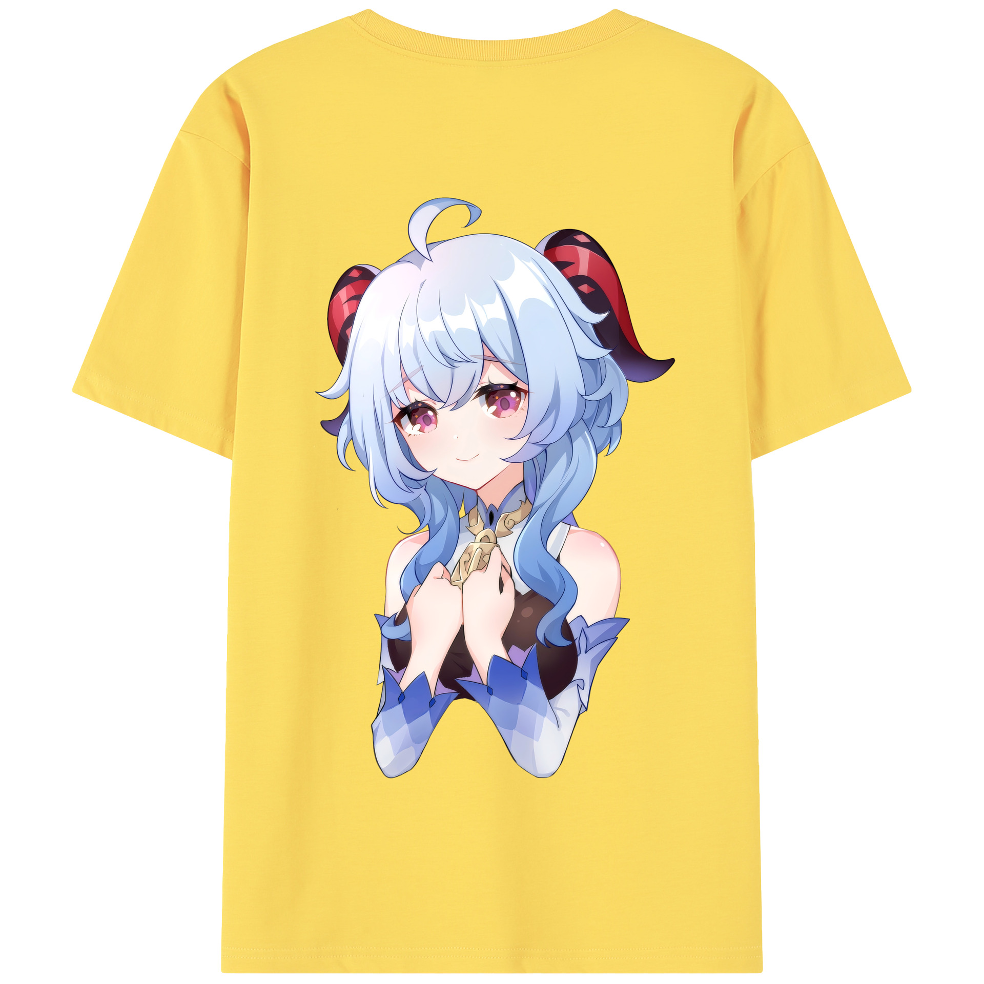 げんし神 甘雨 かんう genshin Ganyu 綿100％半袖Tシャツ（背面プリント）