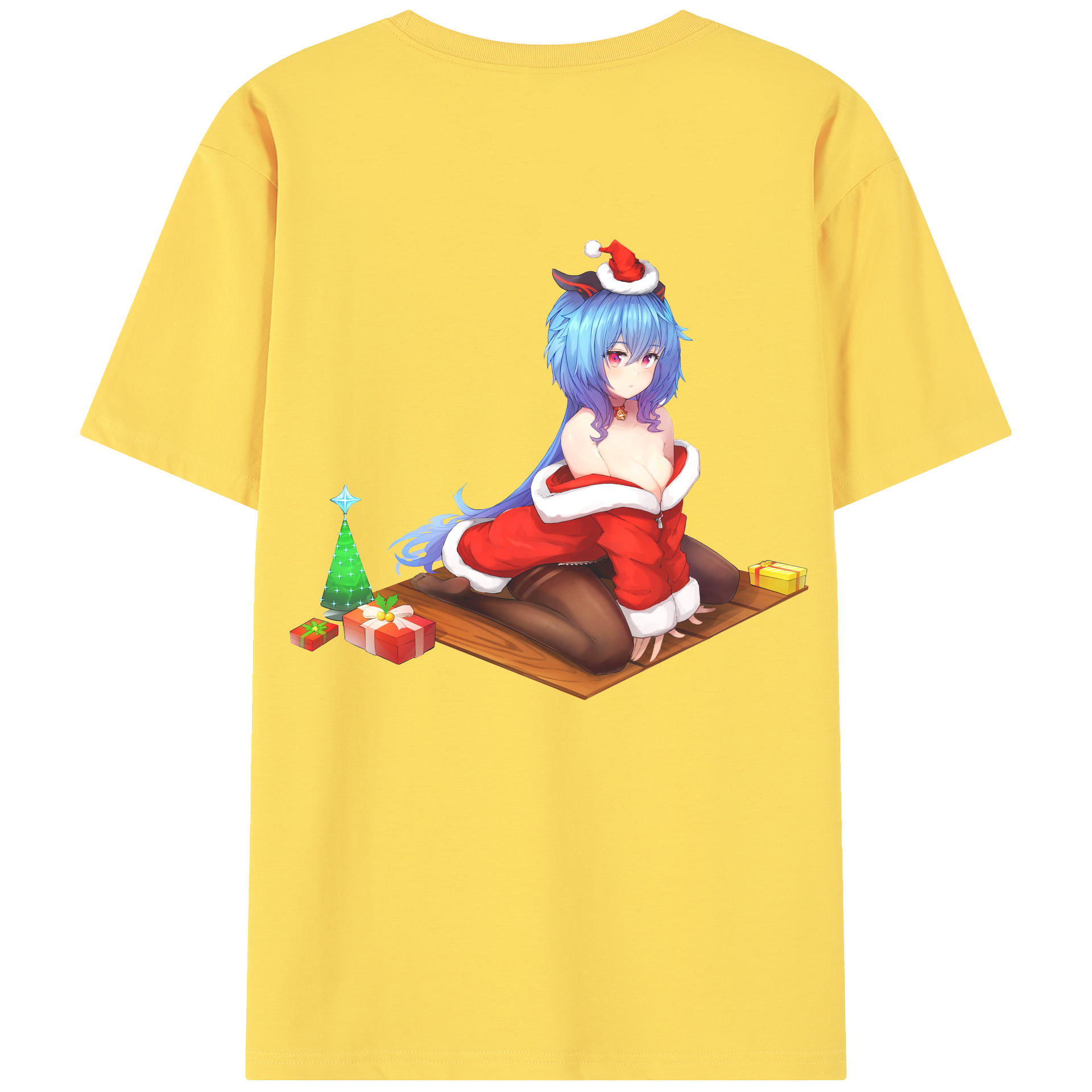げんし神 甘雨 かんう genshin Ganyu 綿100％半袖Tシャツ（背面プリント）