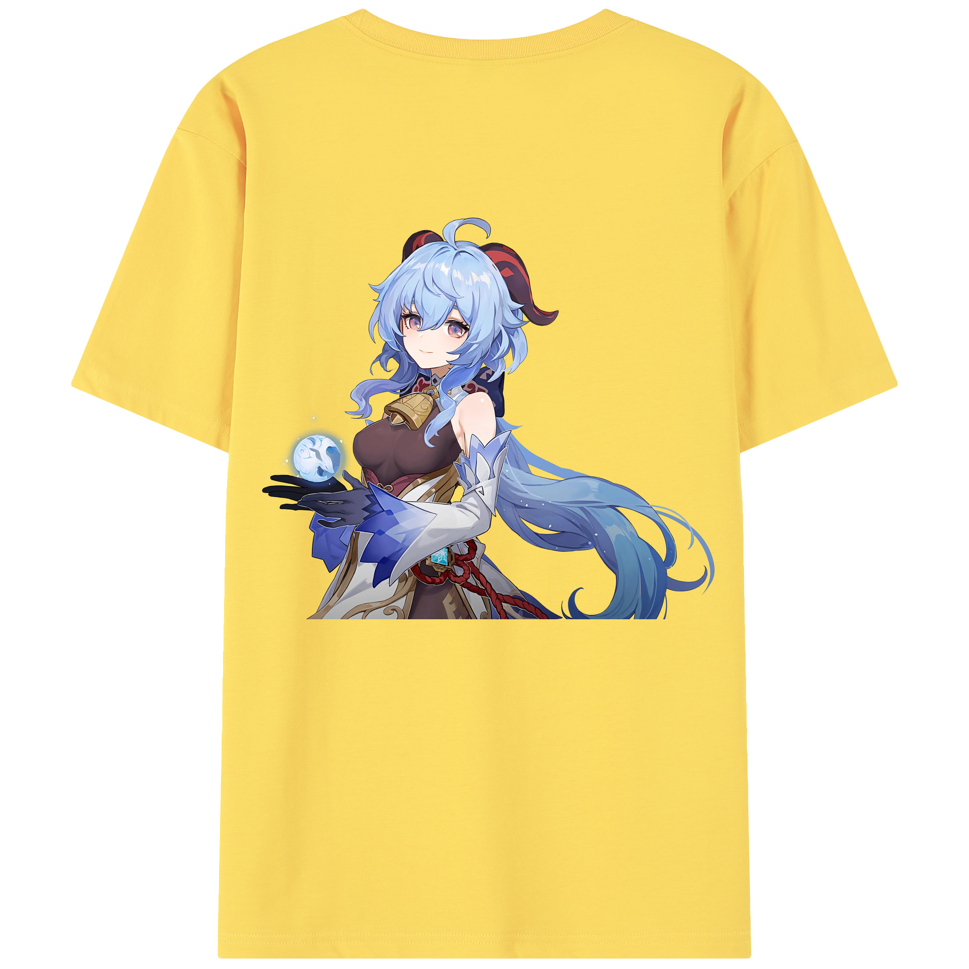 げんし神 甘雨 かんう genshin Ganyu 綿100％半袖Tシャツ（背面プリント）