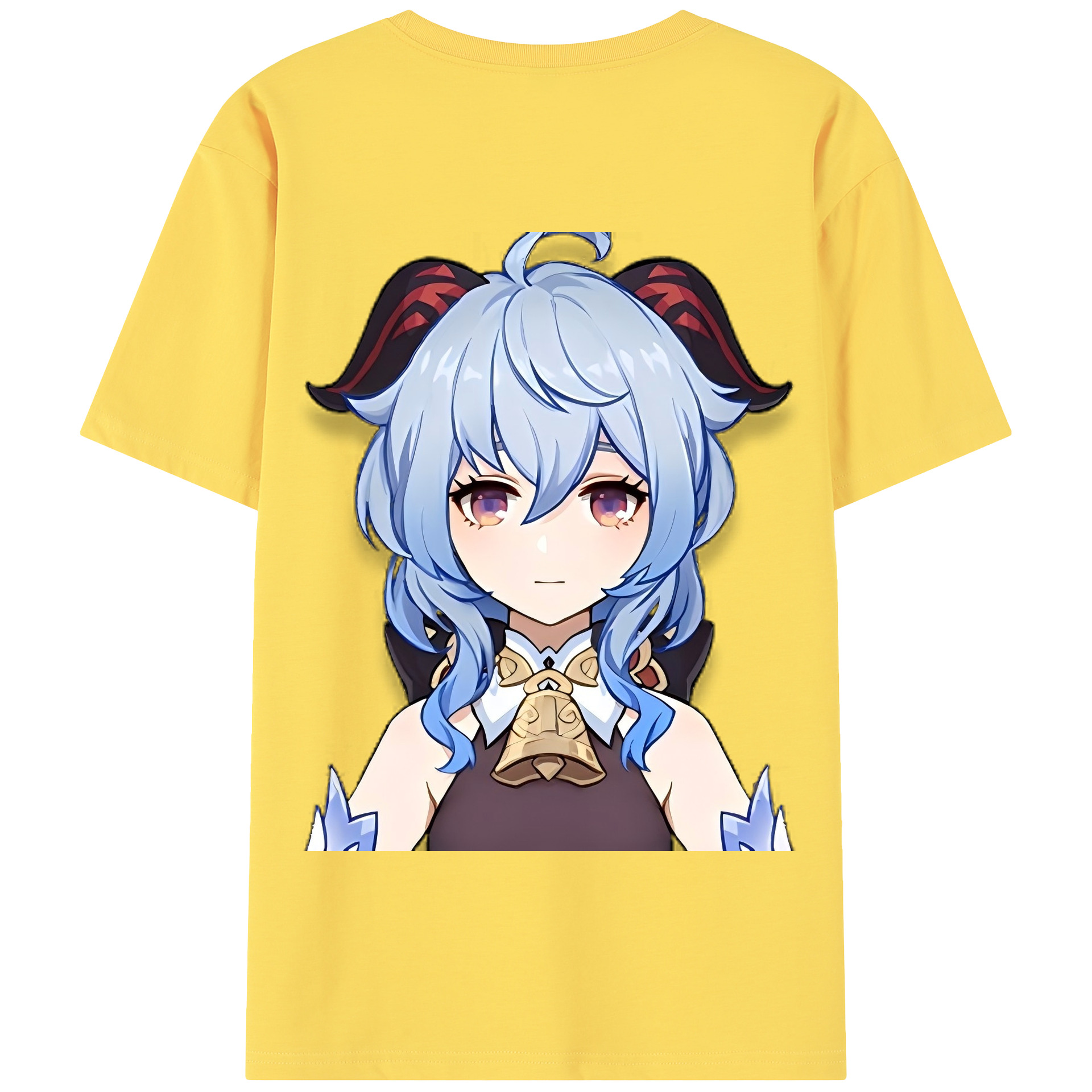 げんし神 甘雨 かんう genshin Ganyu 綿100％半袖Tシャツ（背面プリント）