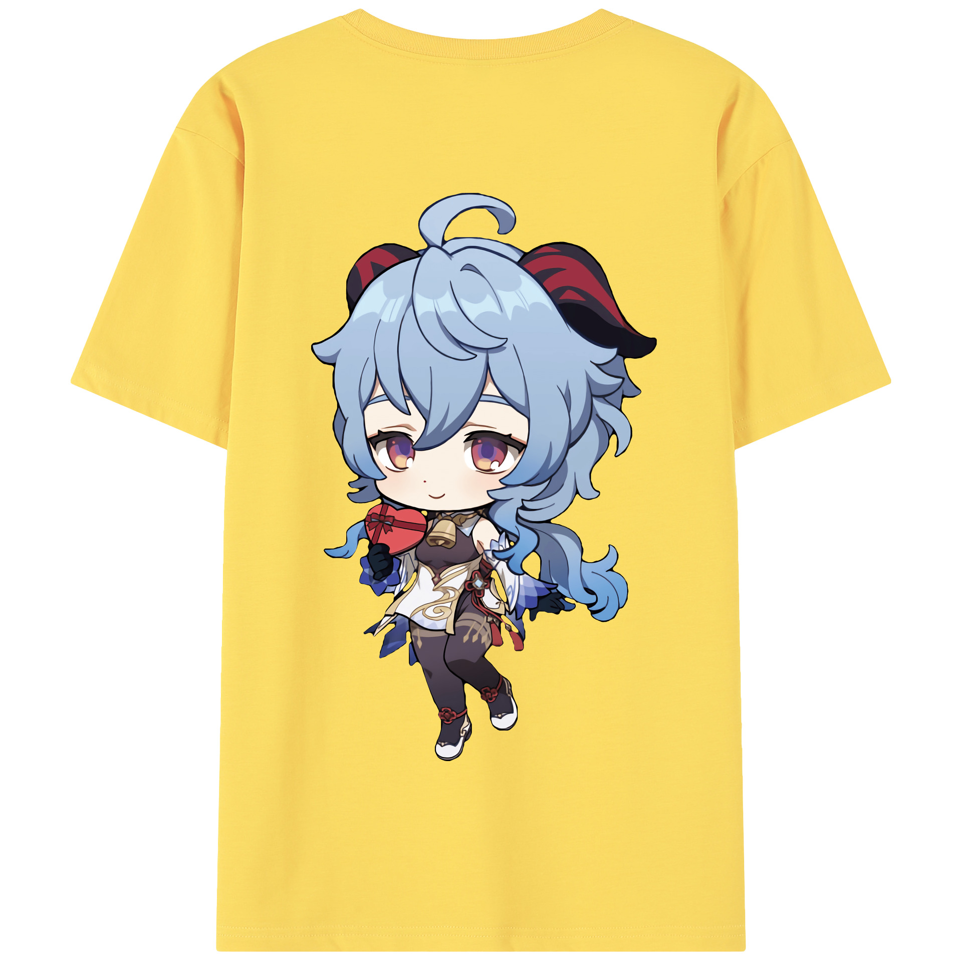 げんし神 甘雨 かんう genshin Ganyu 綿100％半袖Tシャツ（背面プリント）