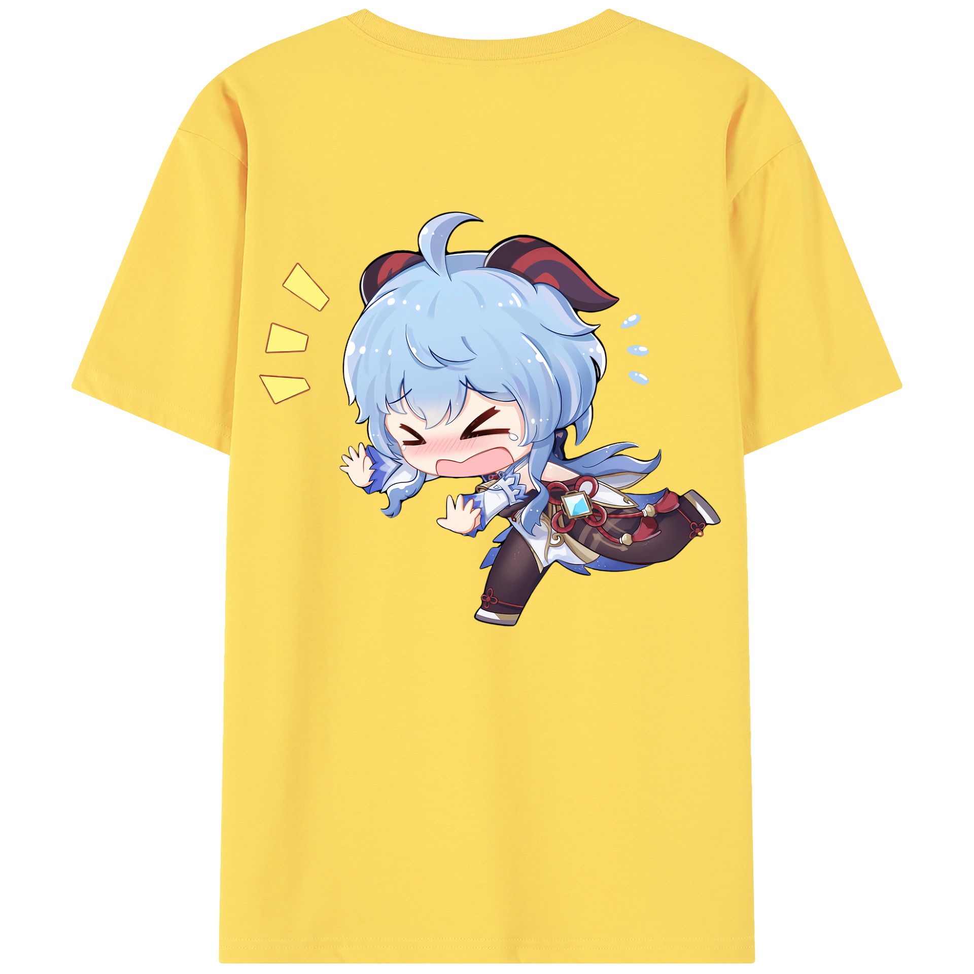 げんし神 甘雨 かんう genshin Ganyu 綿100％半袖Tシャツ（背面プリント）