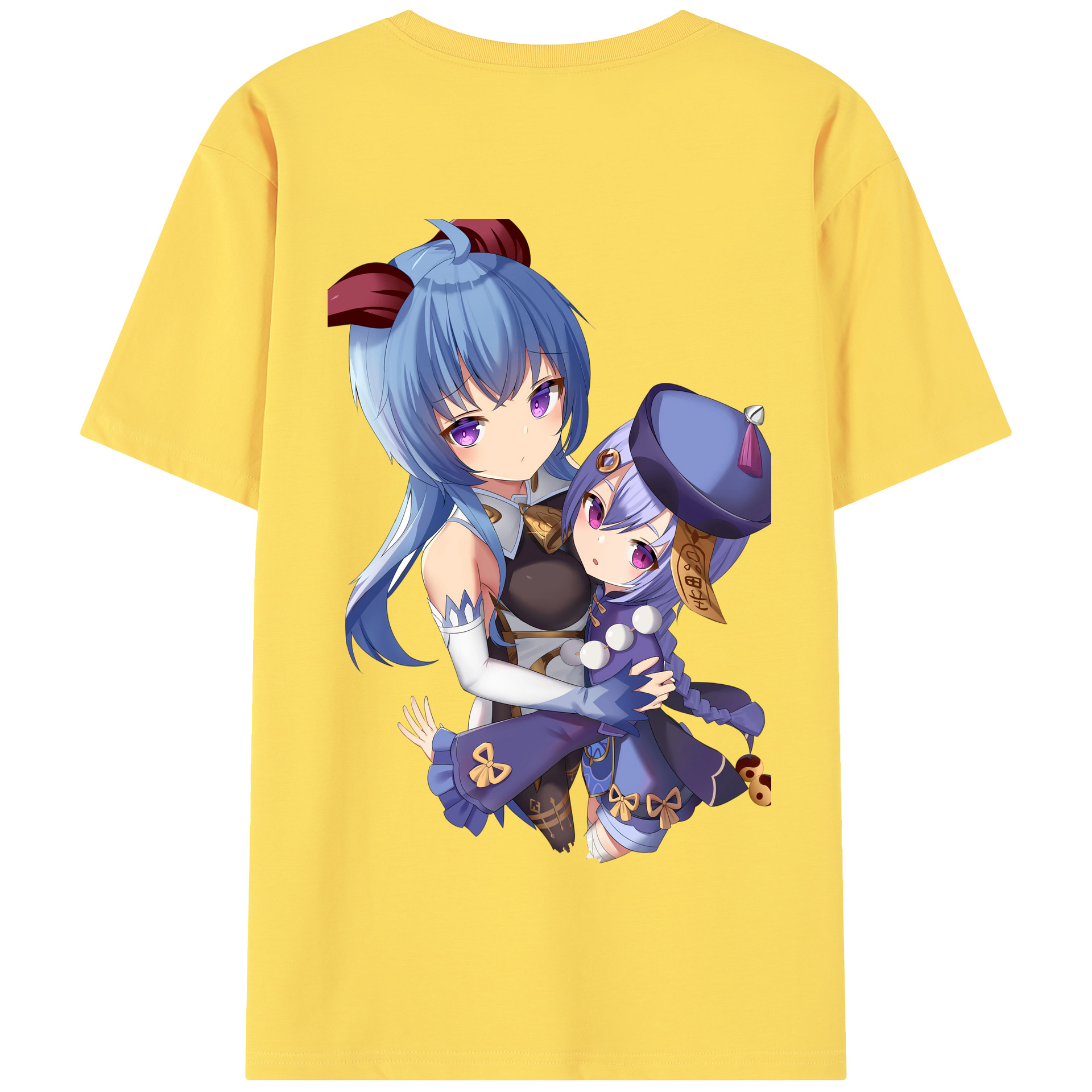 げんし神 甘雨 かんう genshin Ganyu 綿100％半袖Tシャツ（背面プリント）