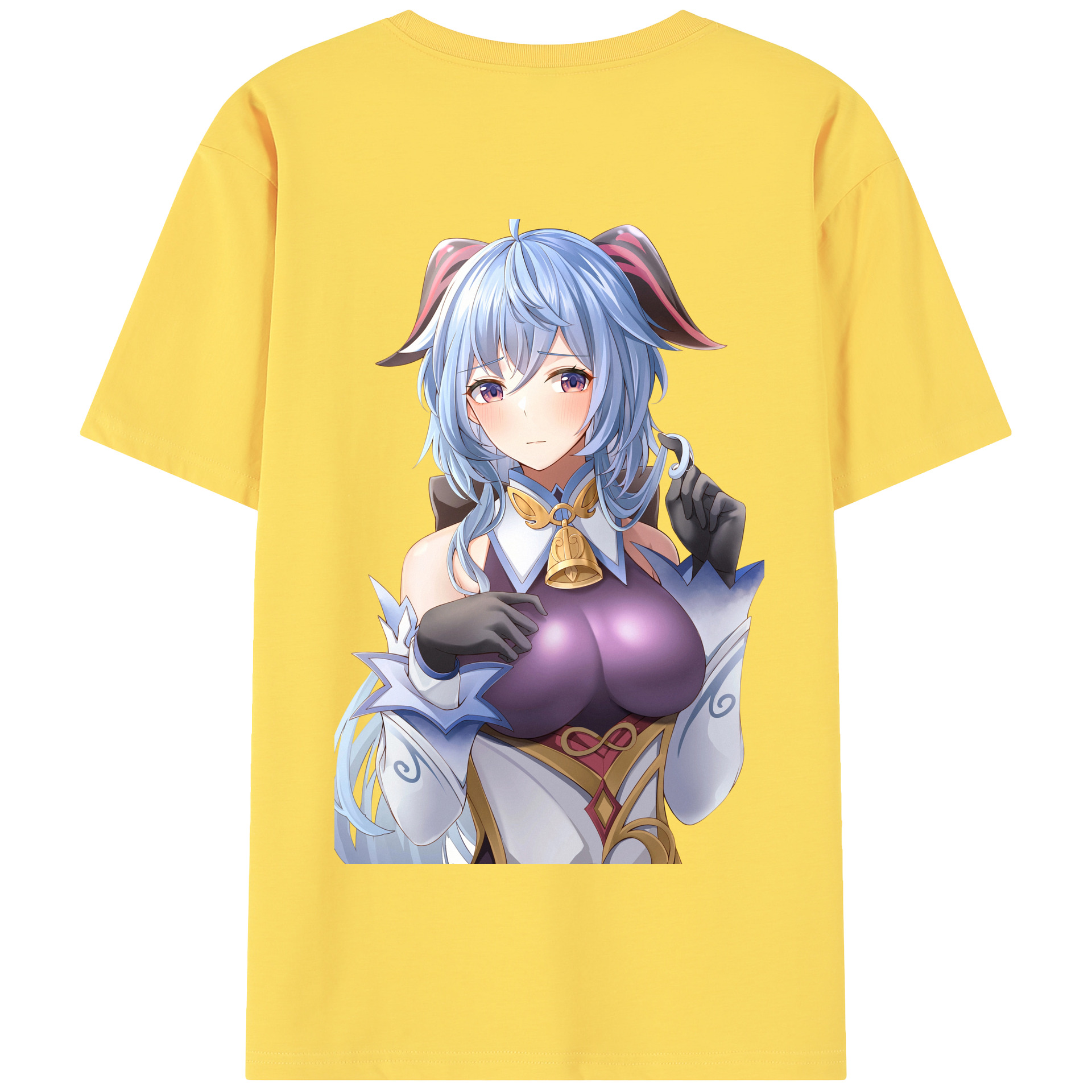 げんし神 甘雨 かんう genshin Ganyu 綿100％半袖Tシャツ（背面プリント）