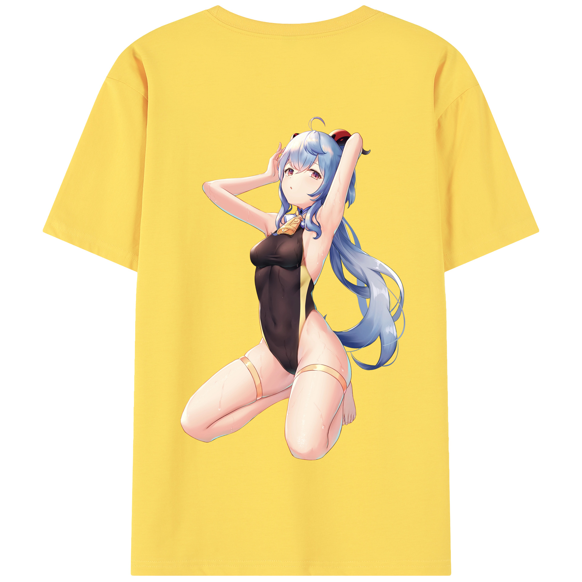 げんし神 甘雨 かんう genshin Ganyu 綿100％半袖Tシャツ（背面プリント）