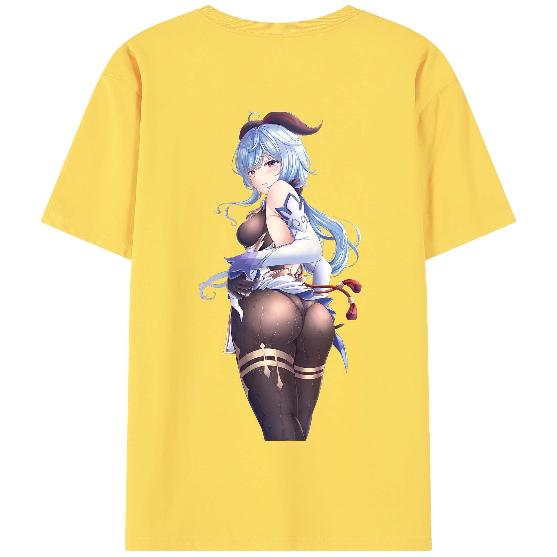 げんし神 甘雨 かんう genshin Ganyu 綿100％半袖Tシャツ（背面プリント）