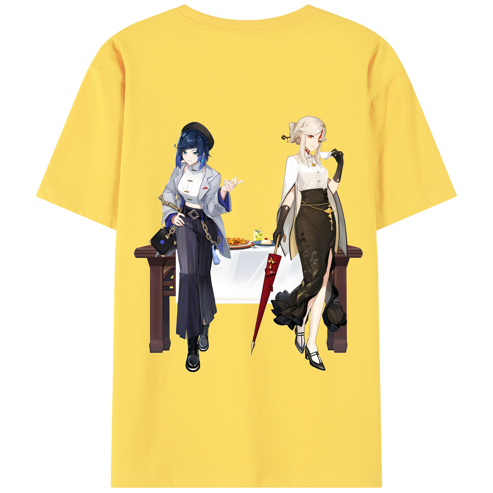 げんし神 夜兰 やらん genshin Yaran 綿100％半袖Tシャツ（背面プリント）