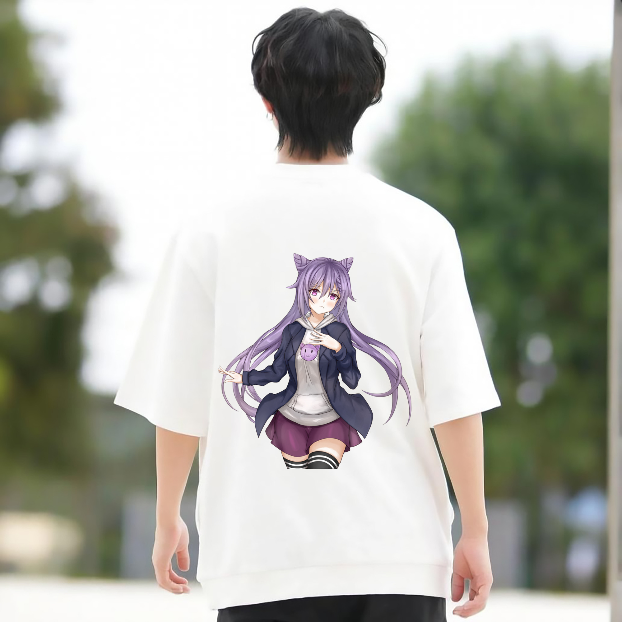 げんし神 刻晴 こくせい genshin Kokusei 綿100％半袖Tシャツ（背面プリント）